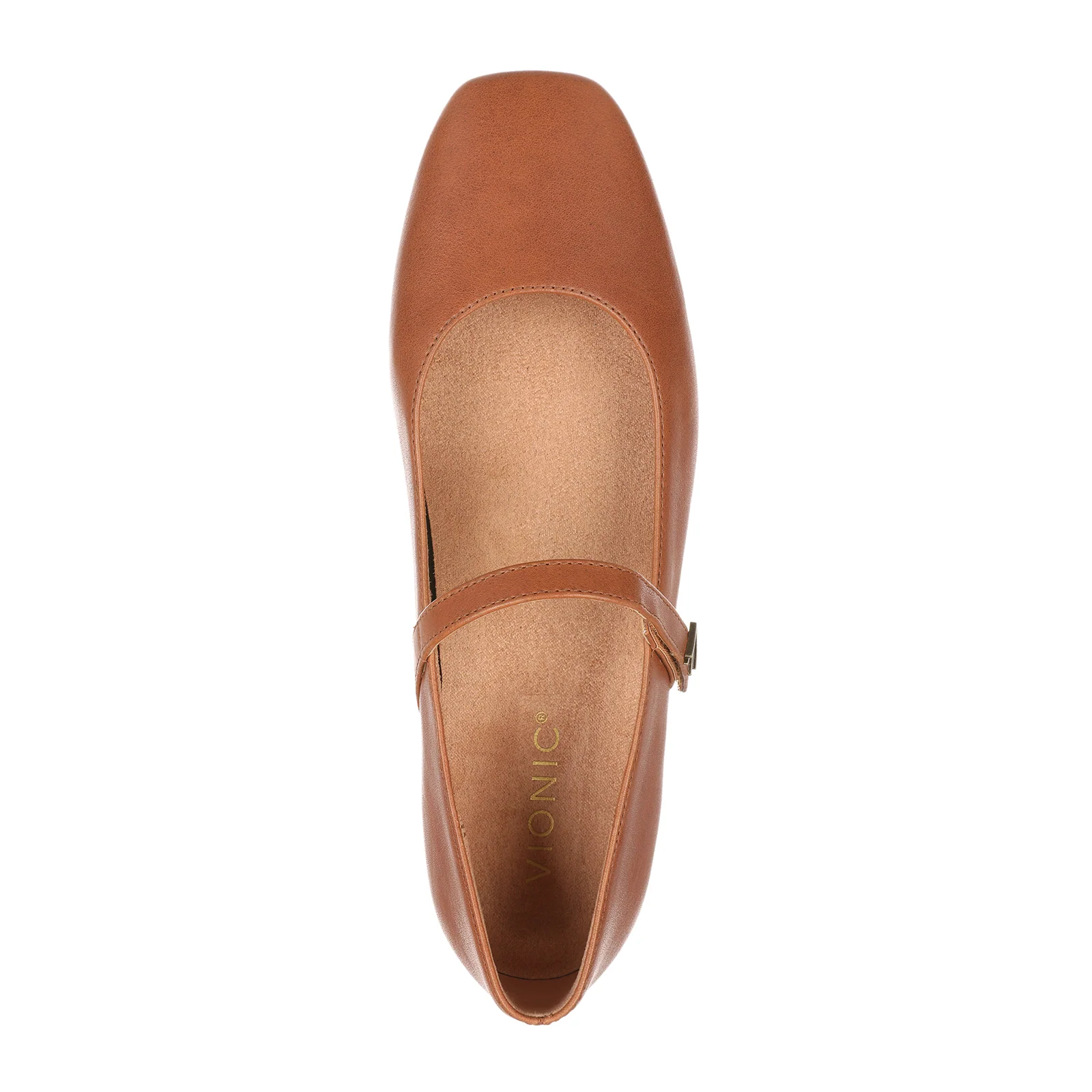 Vionic Alameda Mary Jane Flat (Women) - Tan Leather - Image 3