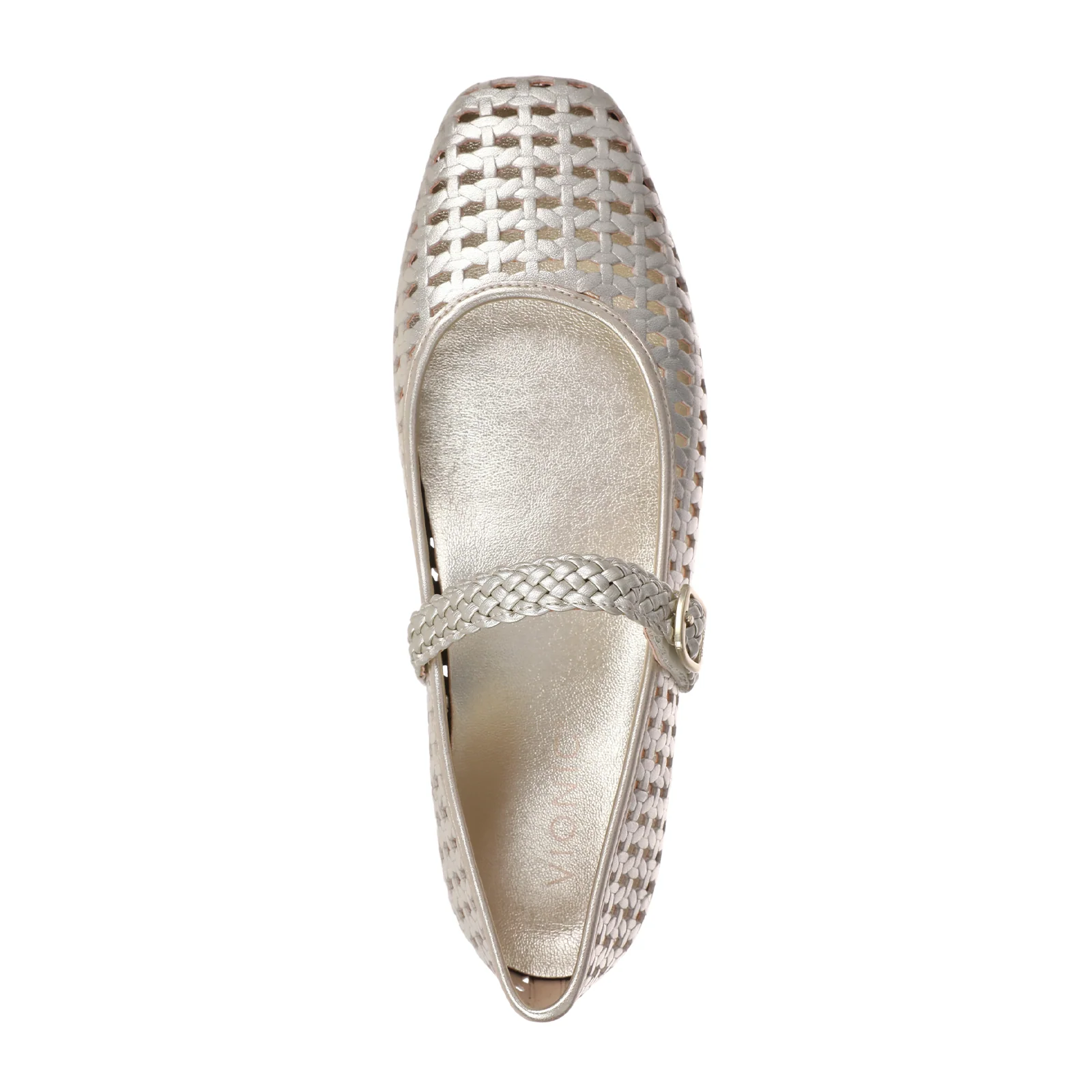 Vionic Alameda Woven Mary Jane Flat (Women) - Gold Leather - Image 5