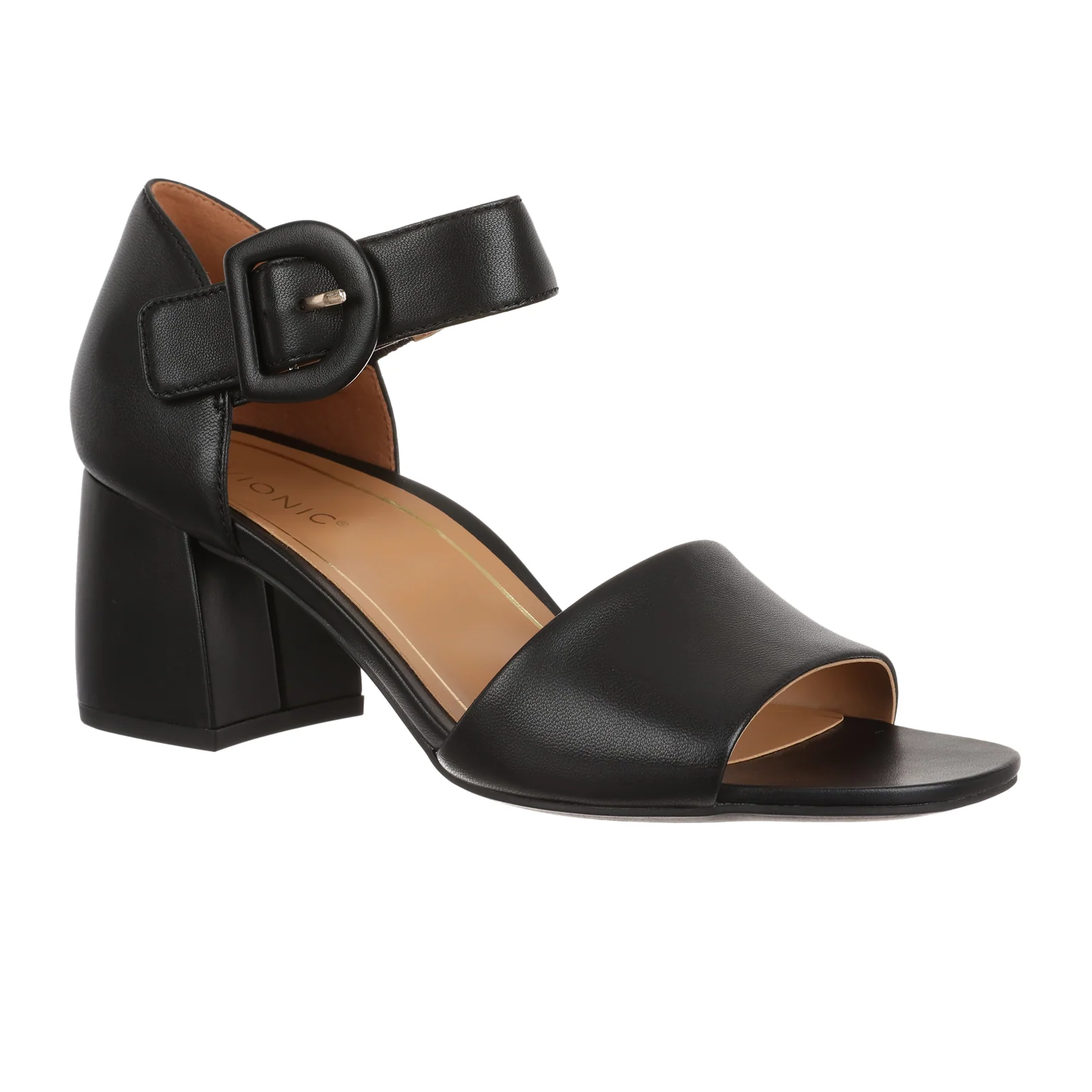 Vionic Chardonnay Heeled Sandal (Women) - Black Leather