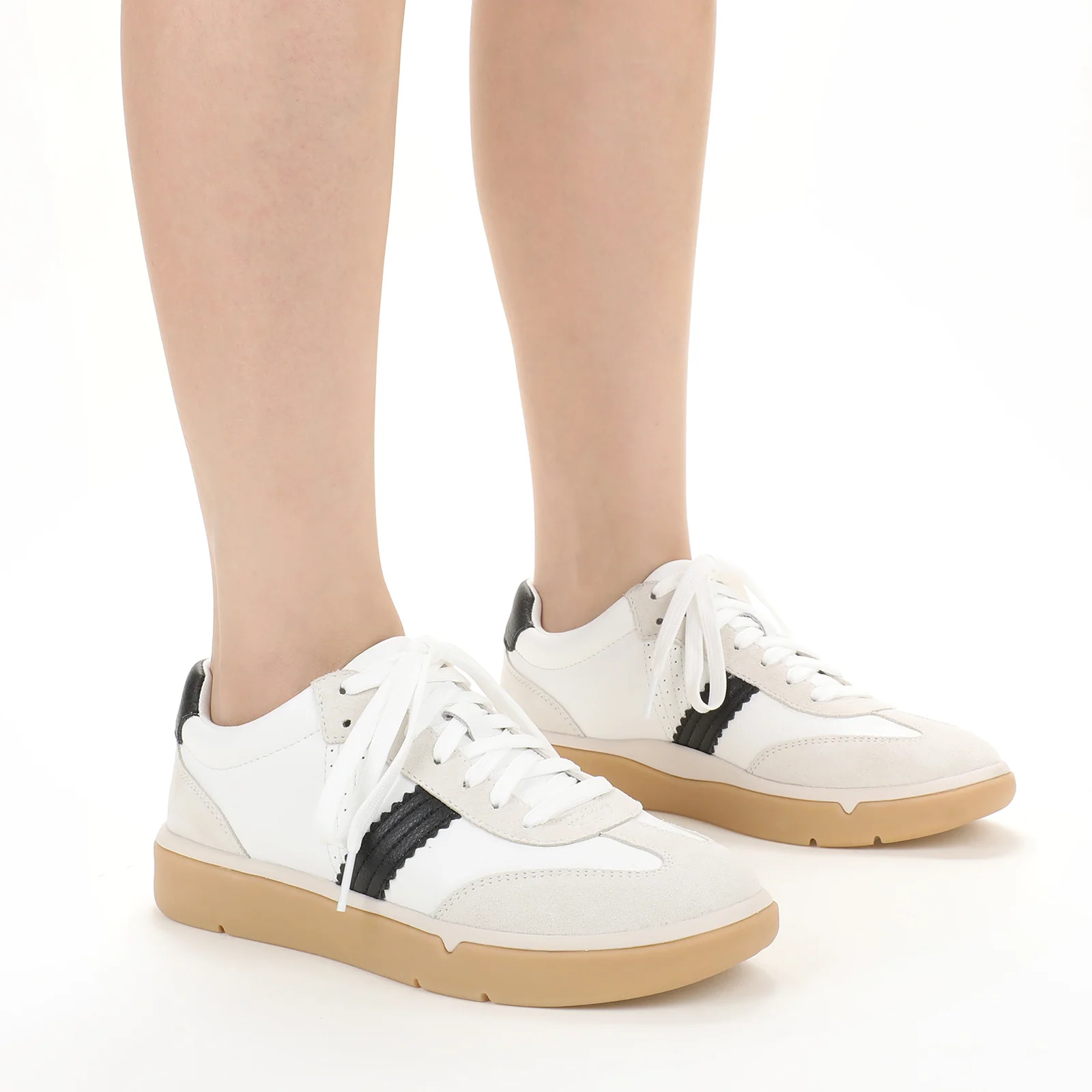 Vionic City Walk Sneaker (Women) - White/Black Leather - Image 7