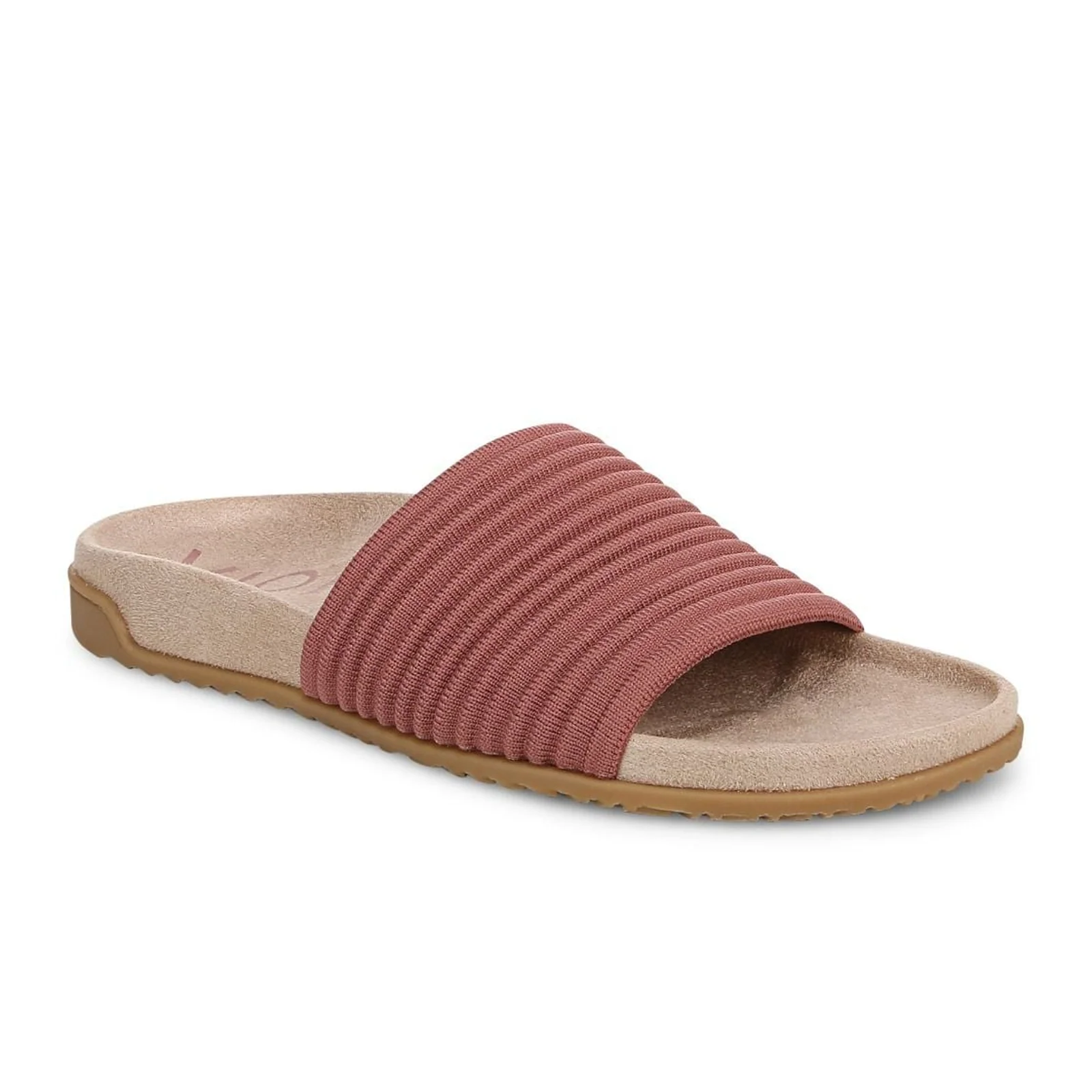 Vionic Evie Knit Slide Sandal (Women) - Withered Rose