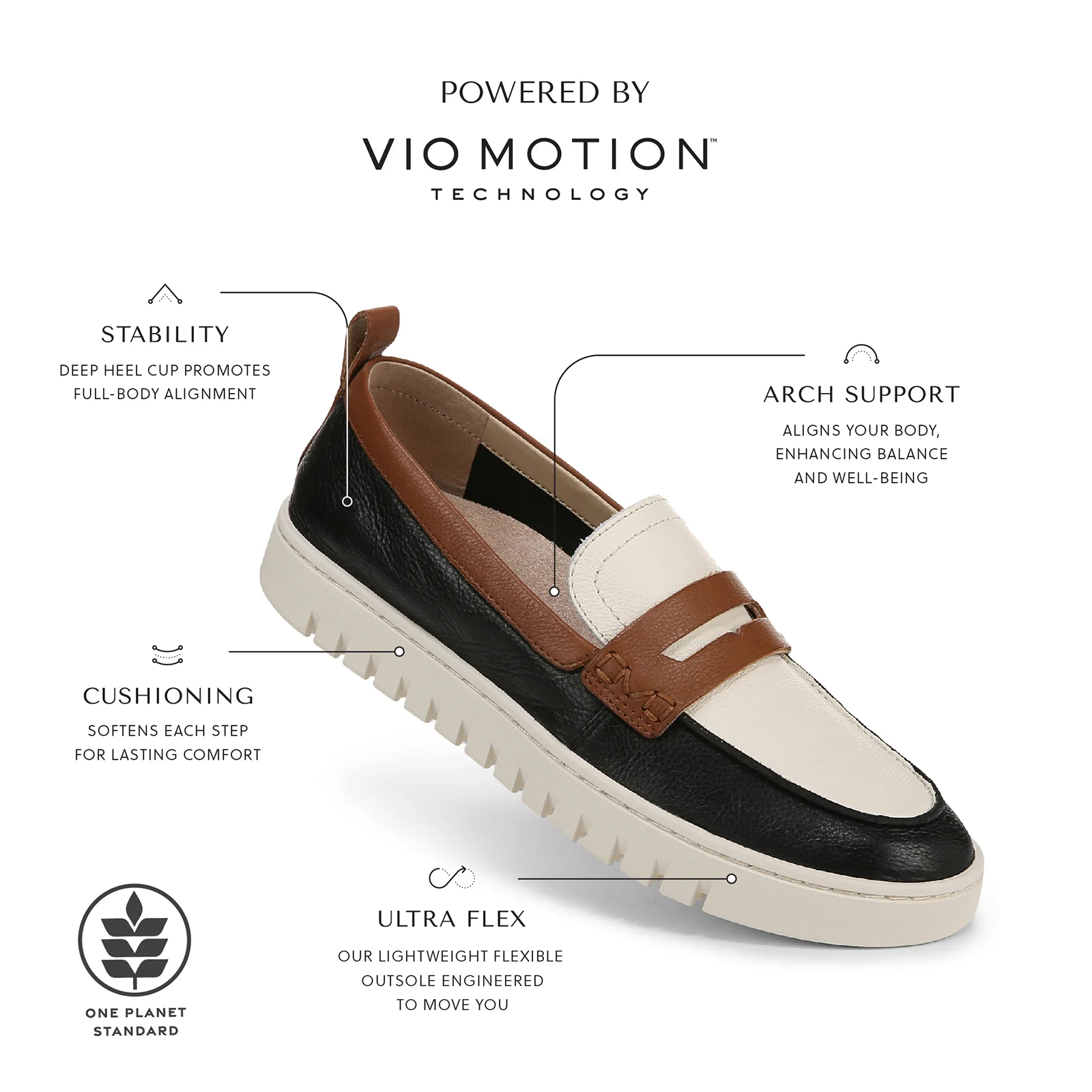 Vionic Uptown Loafer (Women) - Black Multi Tumbled Leather - Image 8