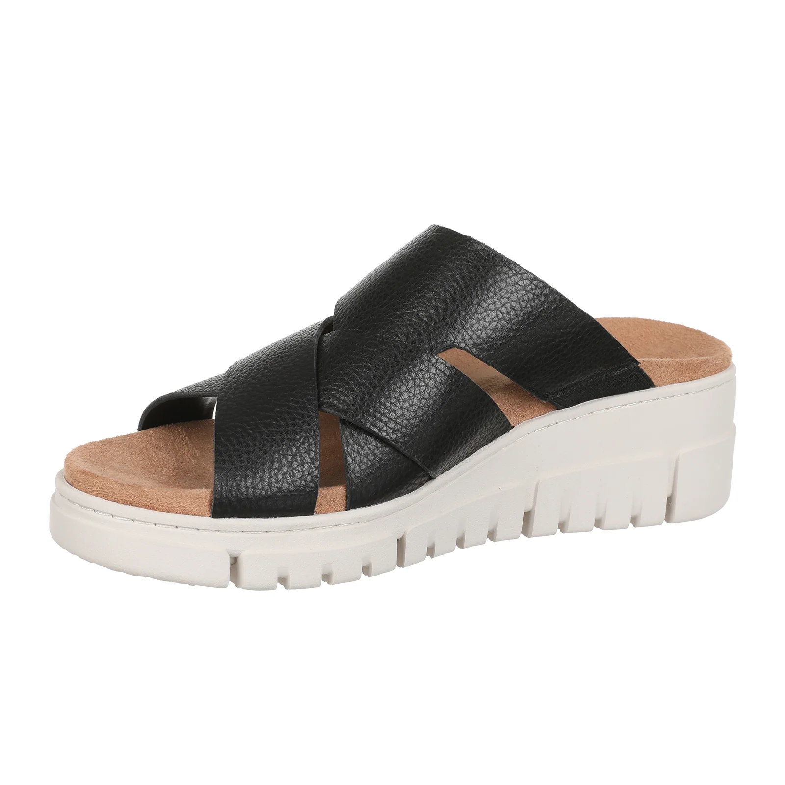 Vionic Uptown Sunset Wedge Sandal (Women) - Black - Image 2