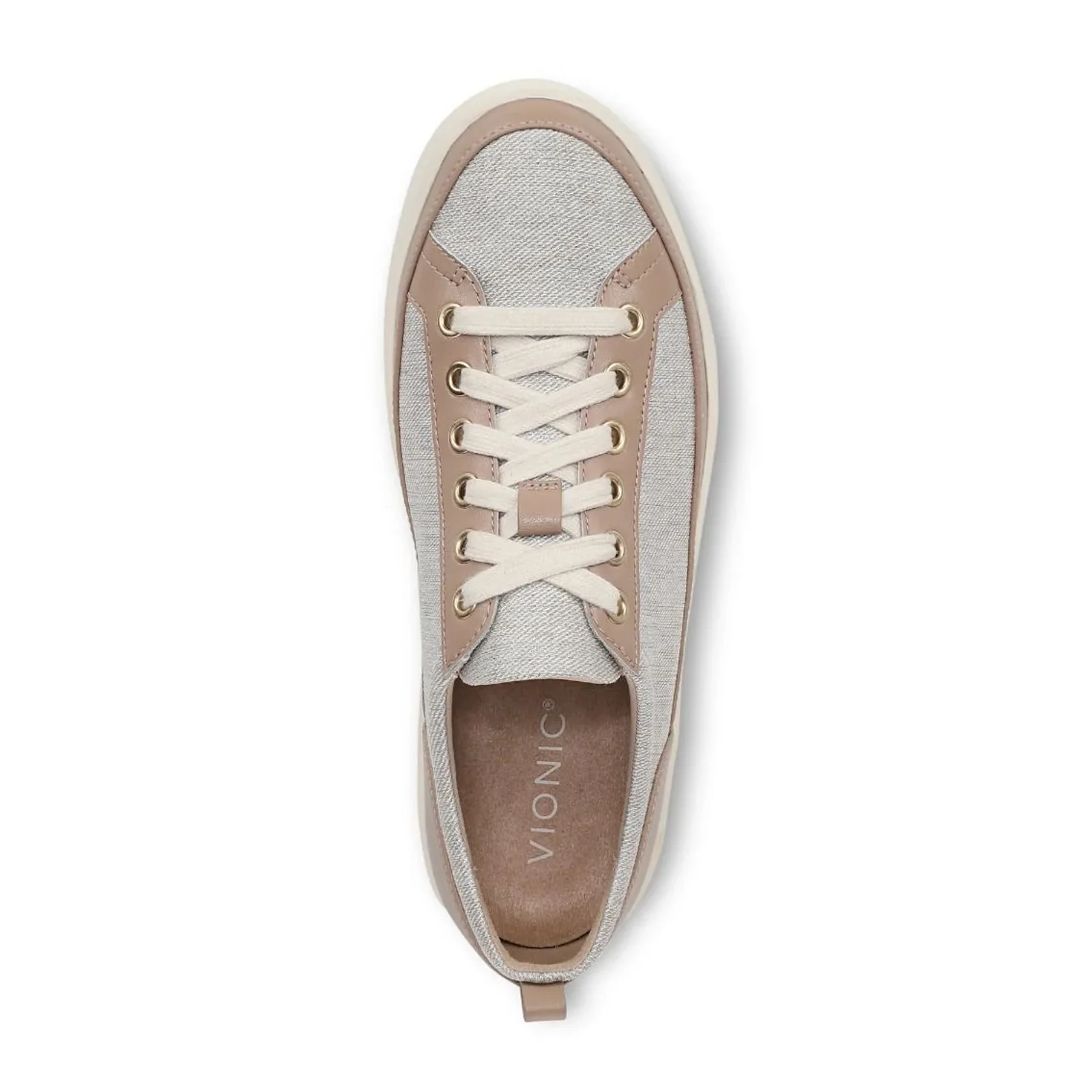 Vionic Winny Sneaker (Women) - Natural/Gold Canvas - Image 7