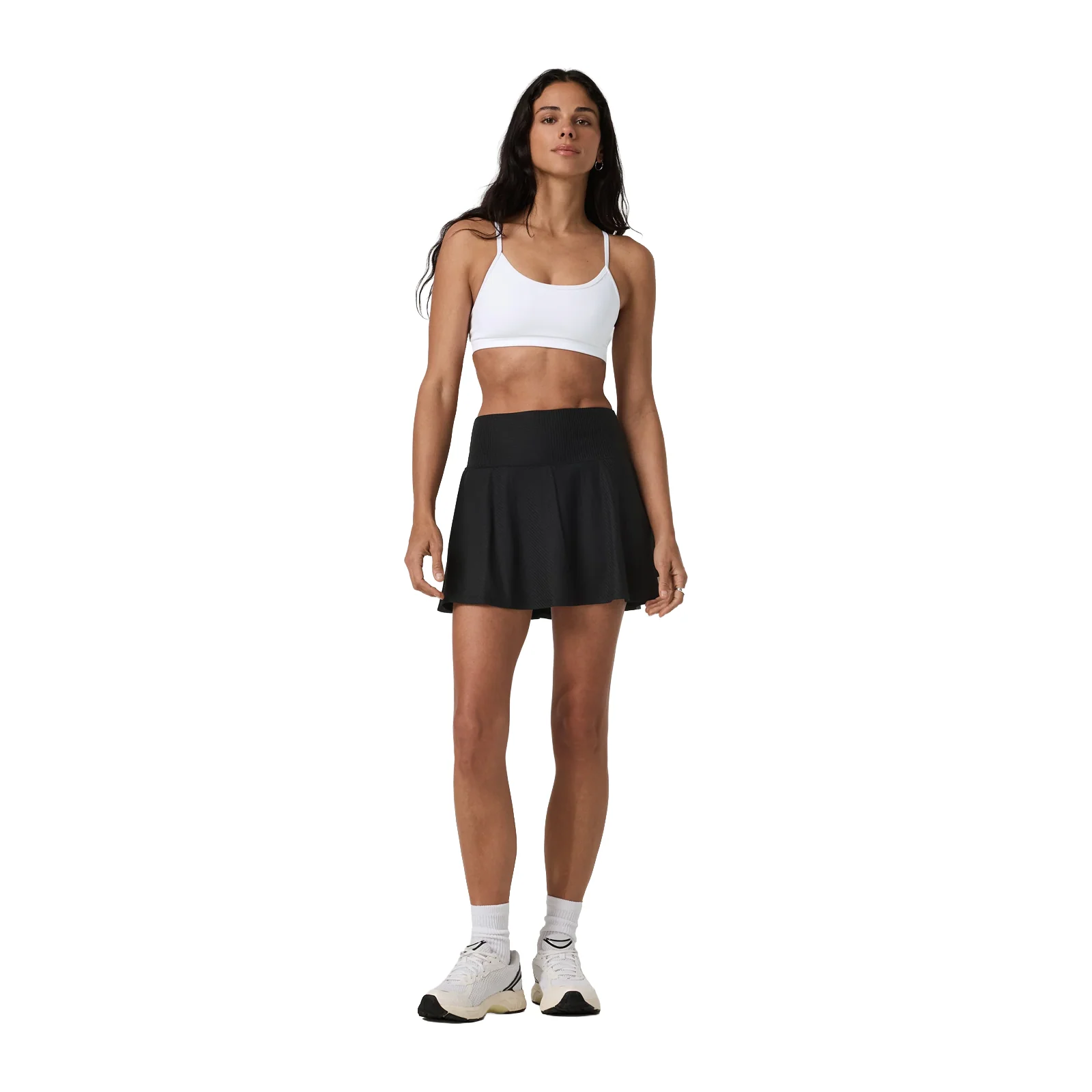 Vuori Baseline Gingham 14.5" Skirt (Women) - Black - Image 3