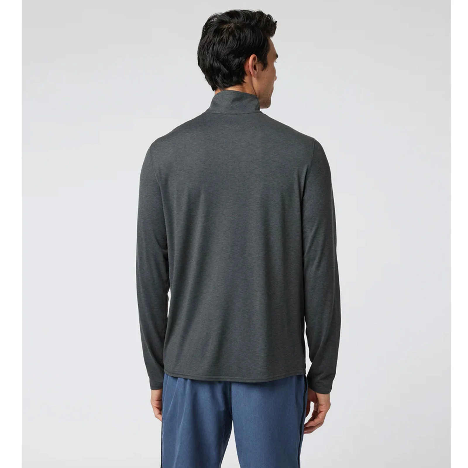 Vuori Ease Performance 1/2 Zip 2.0 Pullover (Men) - Charcoal Heather - Image 4