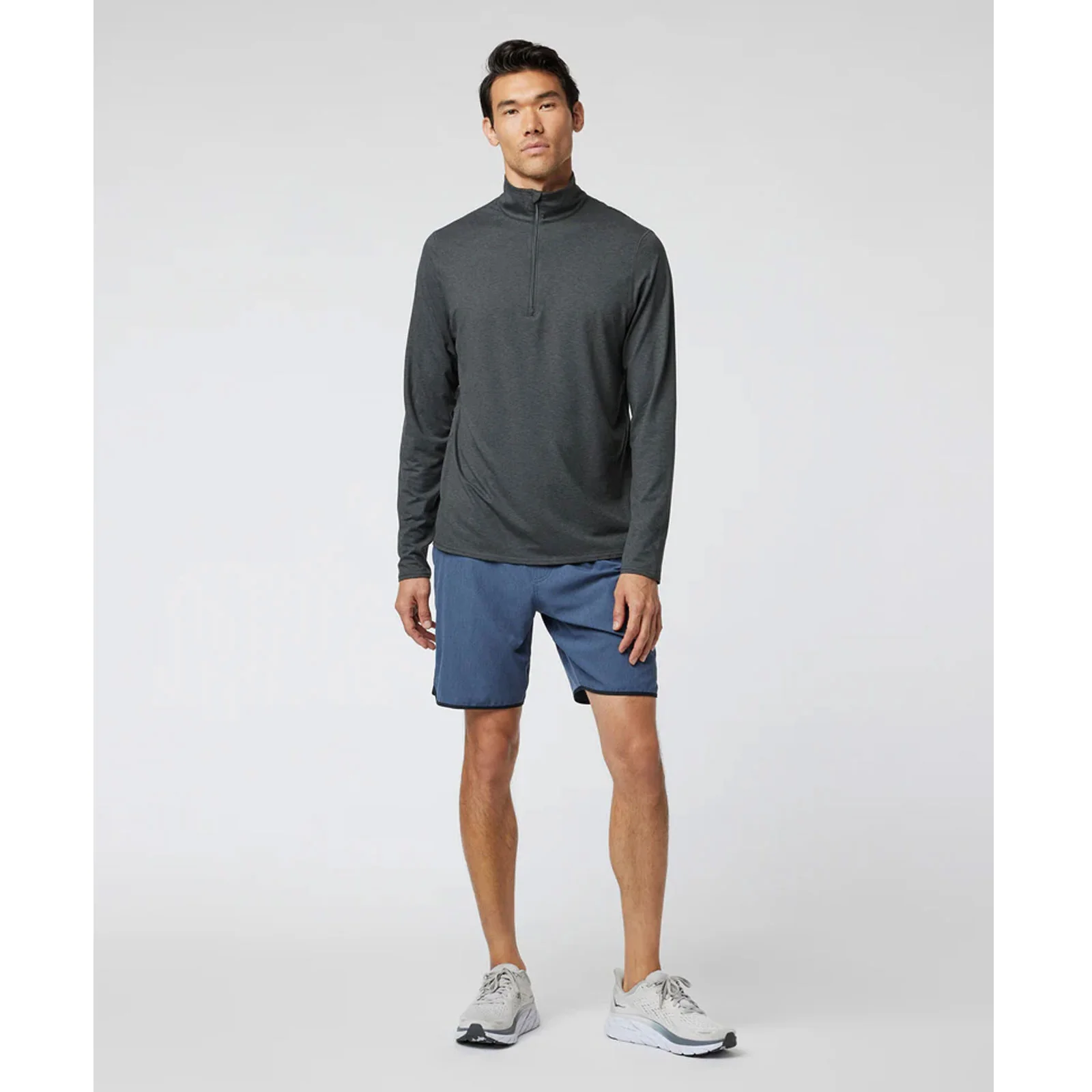 Vuori Ease Performance 1/2 Zip 2.0 Pullover (Men) - Charcoal Heather - Image 6