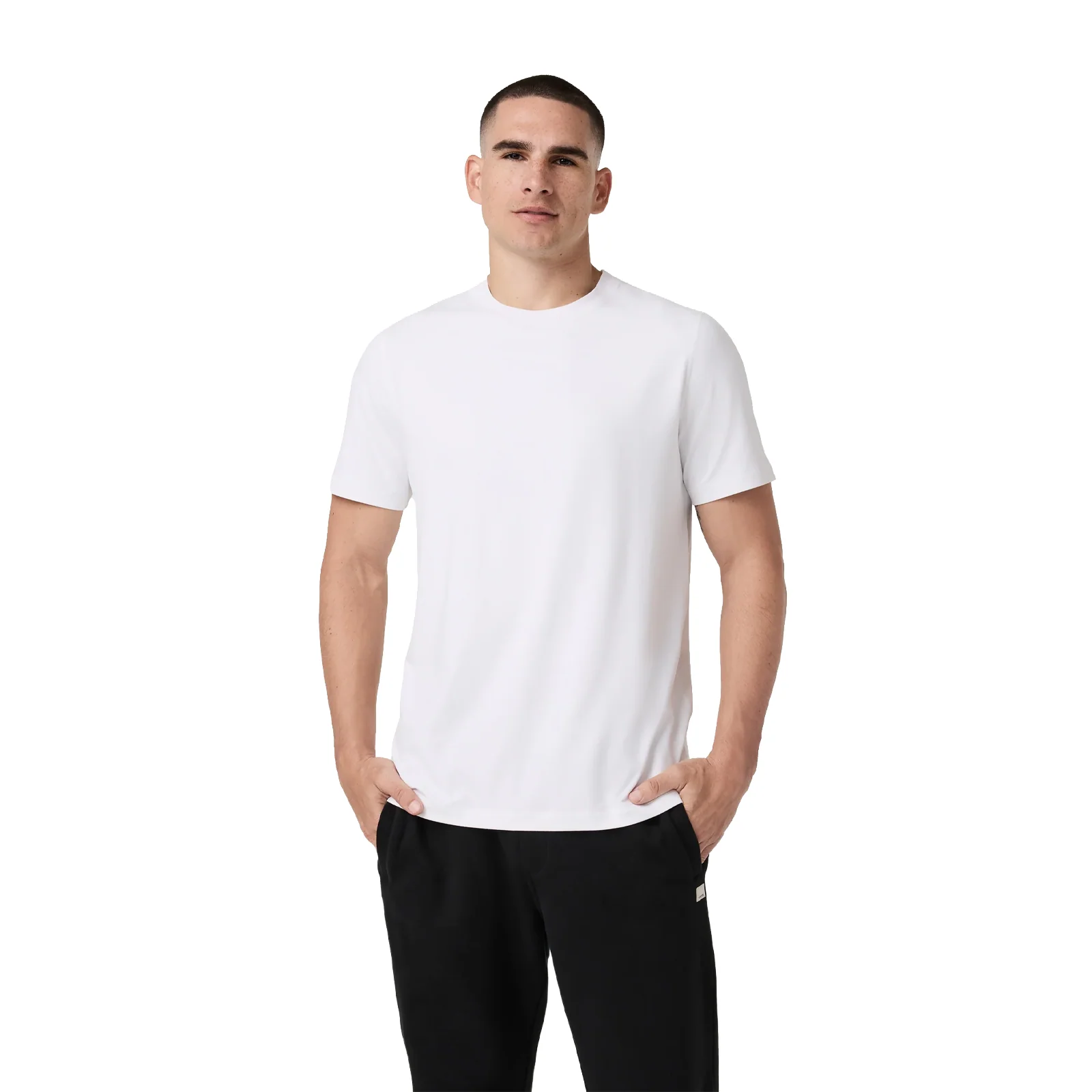 Vuori Ponto Performance Short Sleeve (Men) - White - Image 2