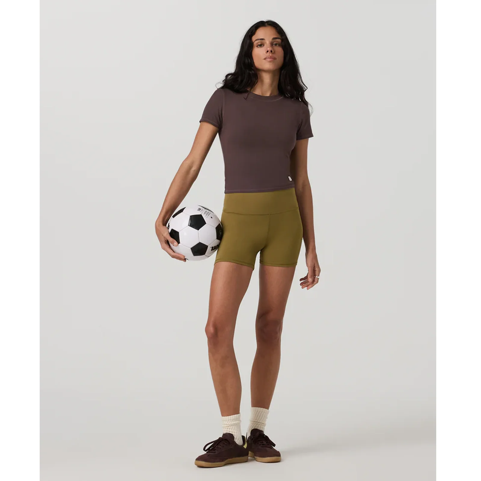 Vuori Pose Fitted Tee (Women) - French Roast - Image 5