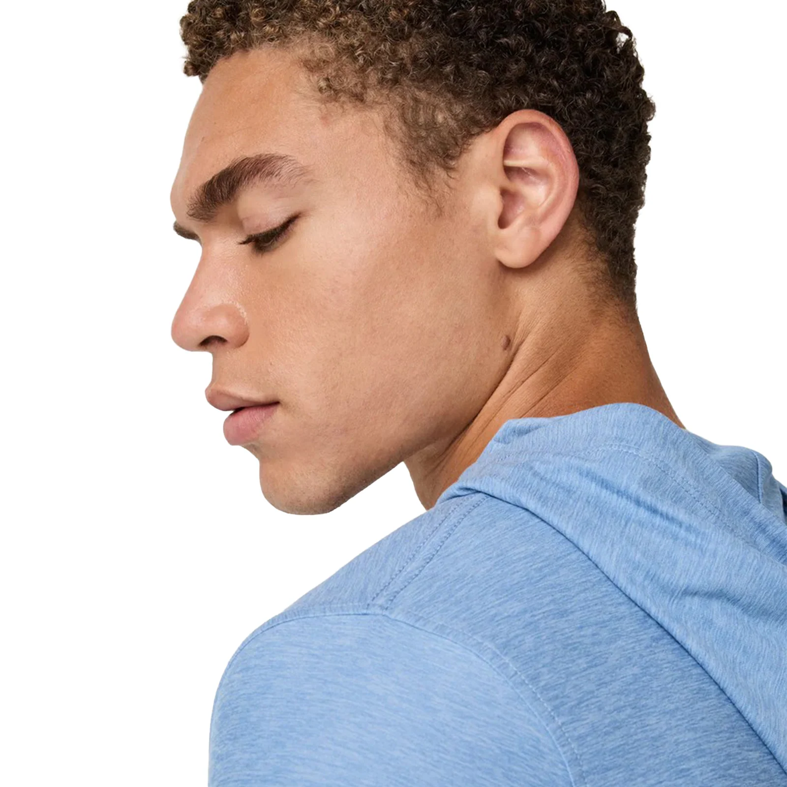 Vuori Strato Tech Hoodie (Men) - Isle Blue Heather - Image 6
