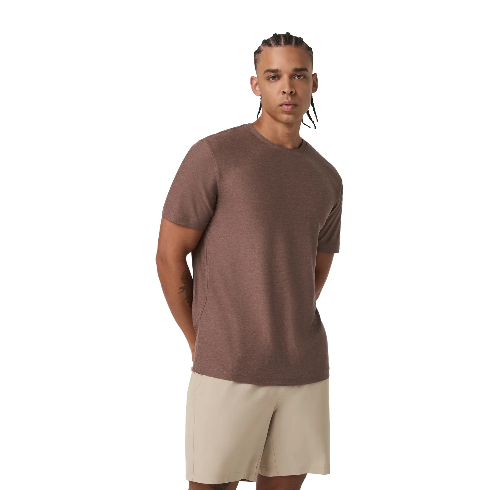 Vuori Strato Tech Tee (Men) - Sable Heather - Image 2