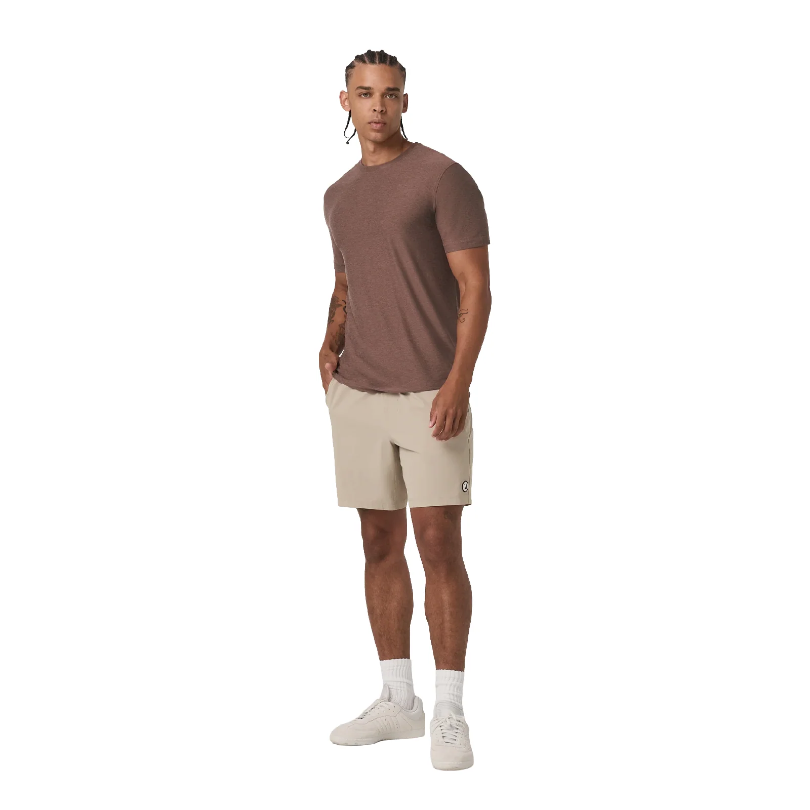 Vuori Strato Tech Tee (Men) - Sable Heather - Image 5