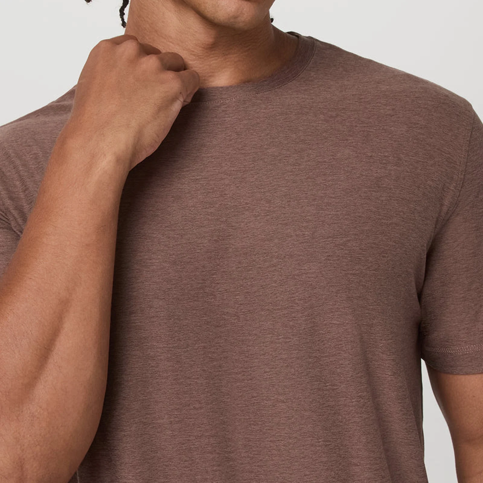 Vuori Strato Tech Tee (Men) - Sable Heather - Image 6