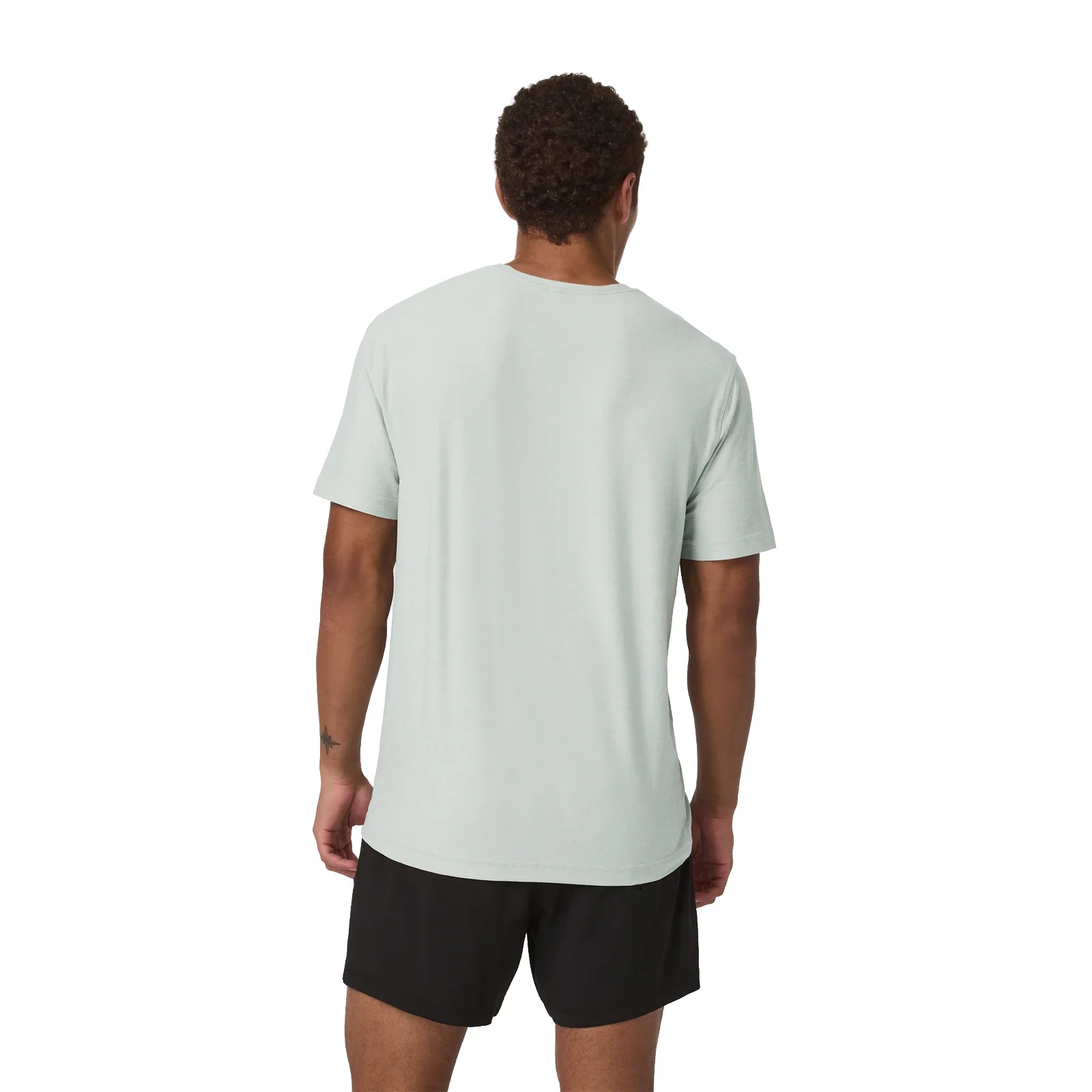 Vuori Strato Tech Tee (Men) - Storm Blue Heather - Image 3