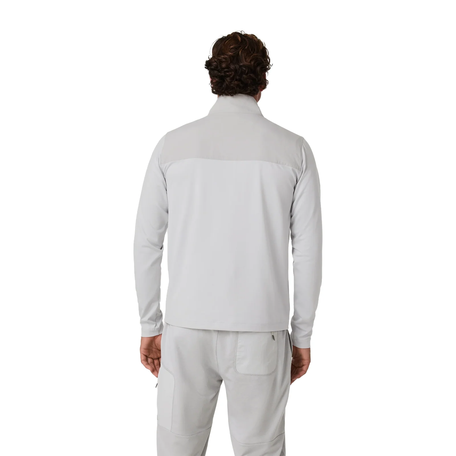 Vuori Sunday Element Half Zip (Men) - Frost Grey - Image 3