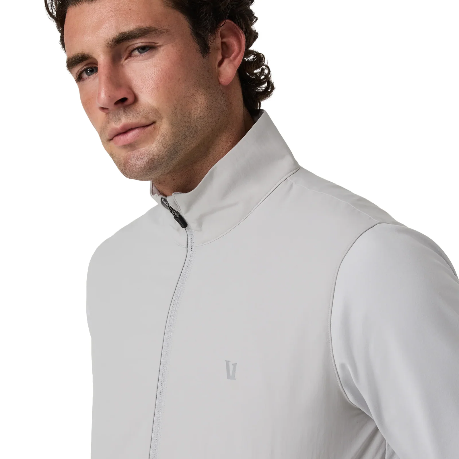 Vuori Sunday Element Half Zip (Men) - Frost Grey - Image 5