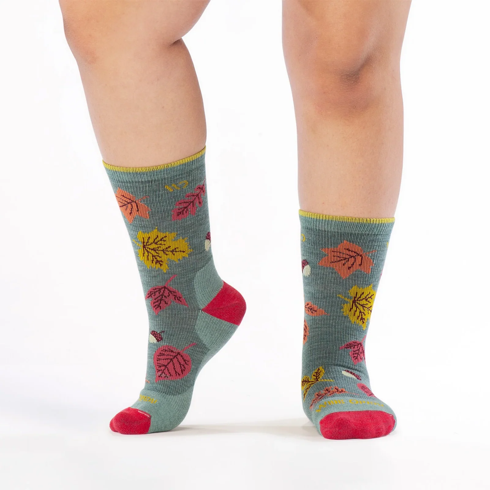 Wide Open Fall In Love Cushioned Crew Sock (Women) - Seafoam - Image 4