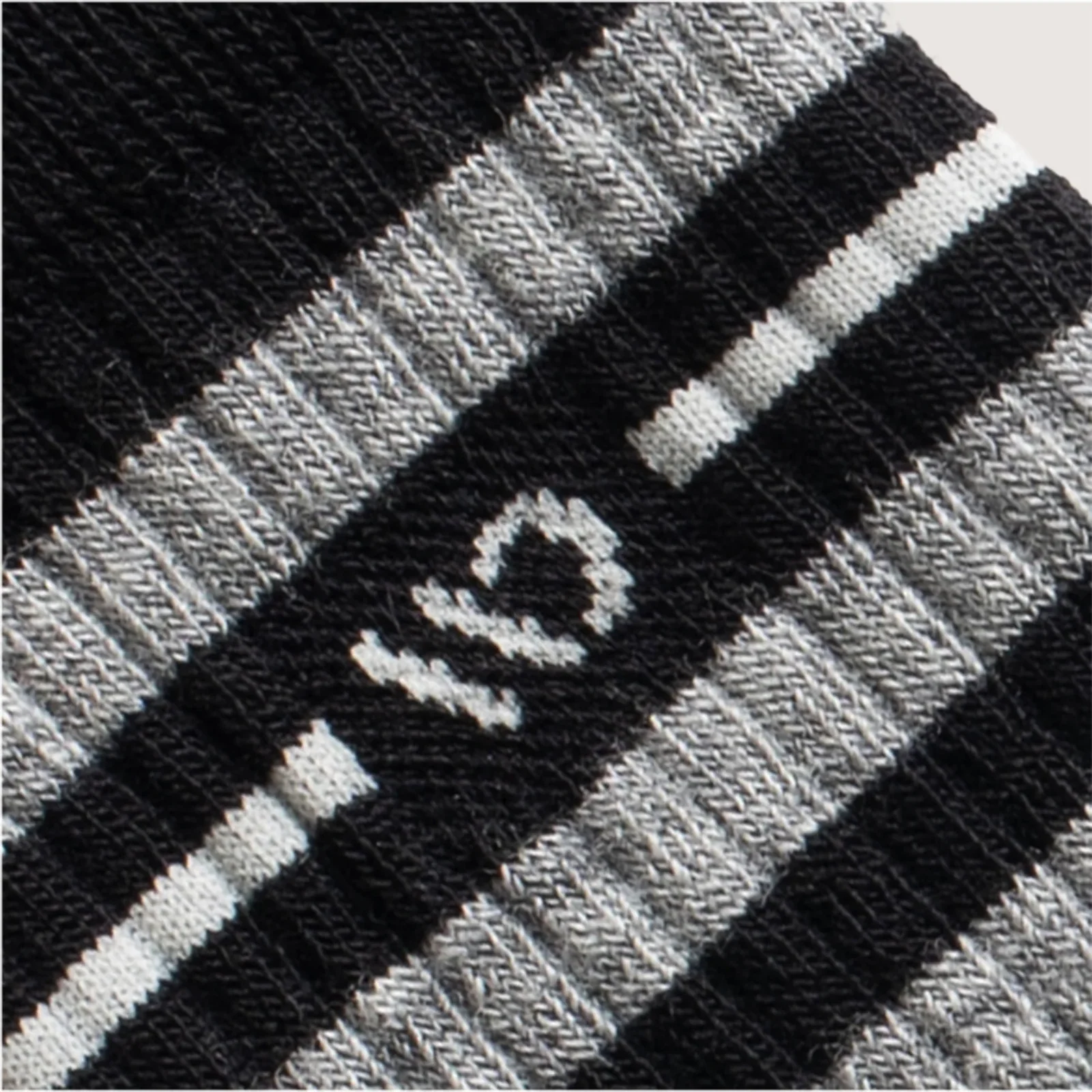 Wide Open Vintage Stripe Cushioned Crew Sock (Men) - Black - Image 2