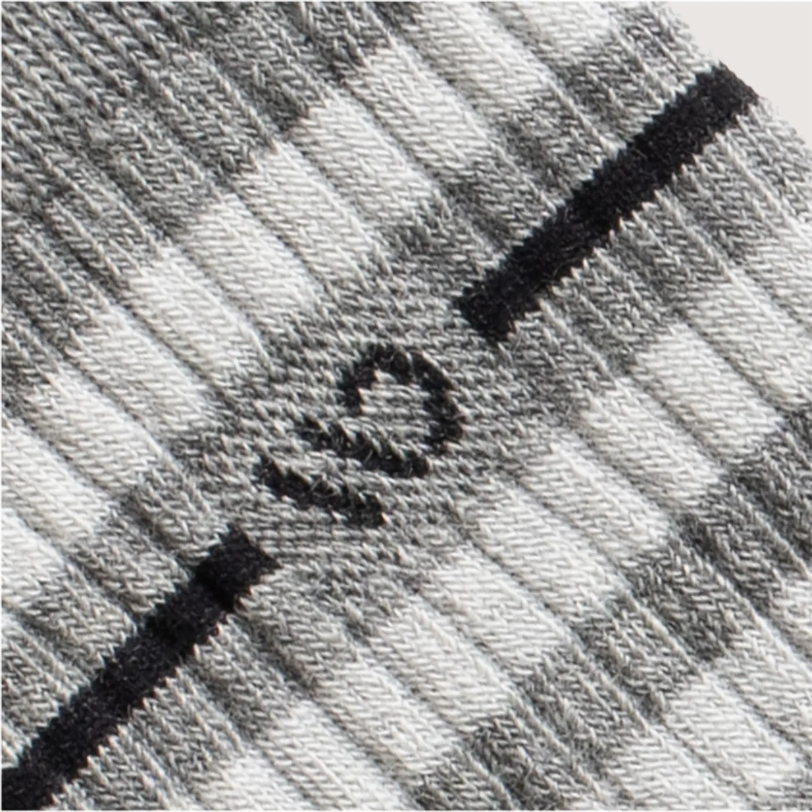 Wide Open Vintage Stripe Cushioned Crew Sock (Men) - Light Gray - Image 2