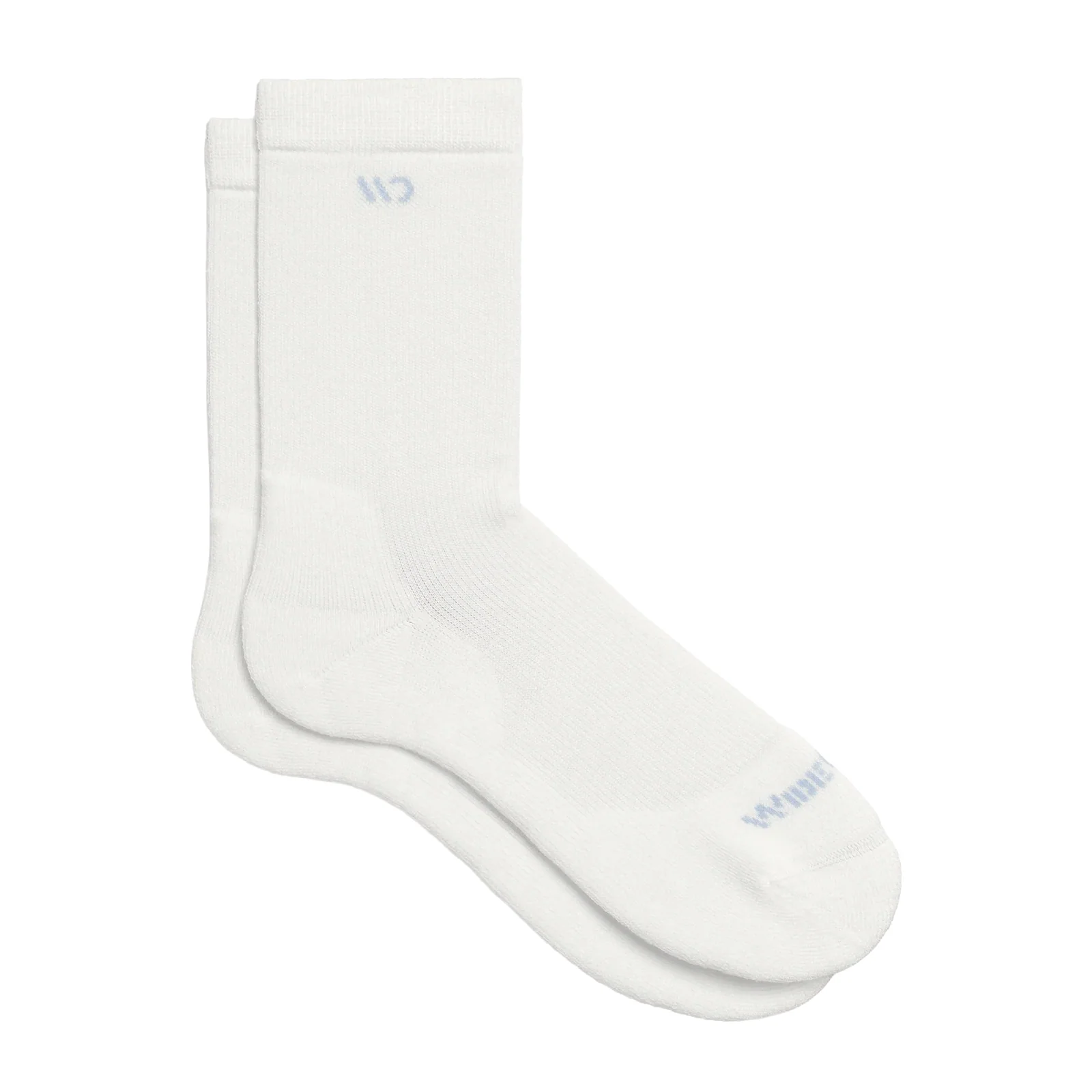 Wide Open Solid Basic Cushioned Crew Sock (Women) - White
