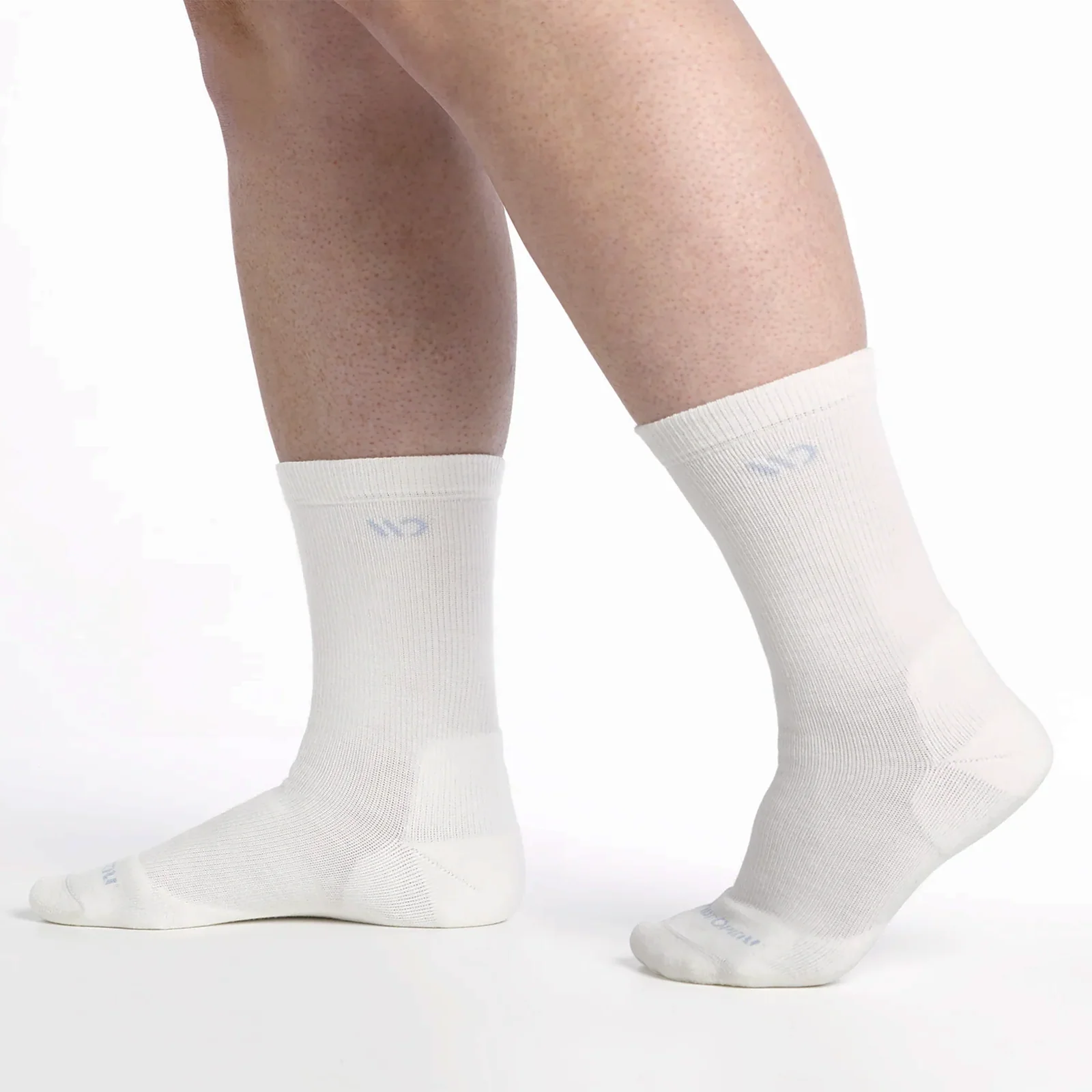 Wide Open Solid Basic Cushioned Crew Sock (Women) - White - Image 4
