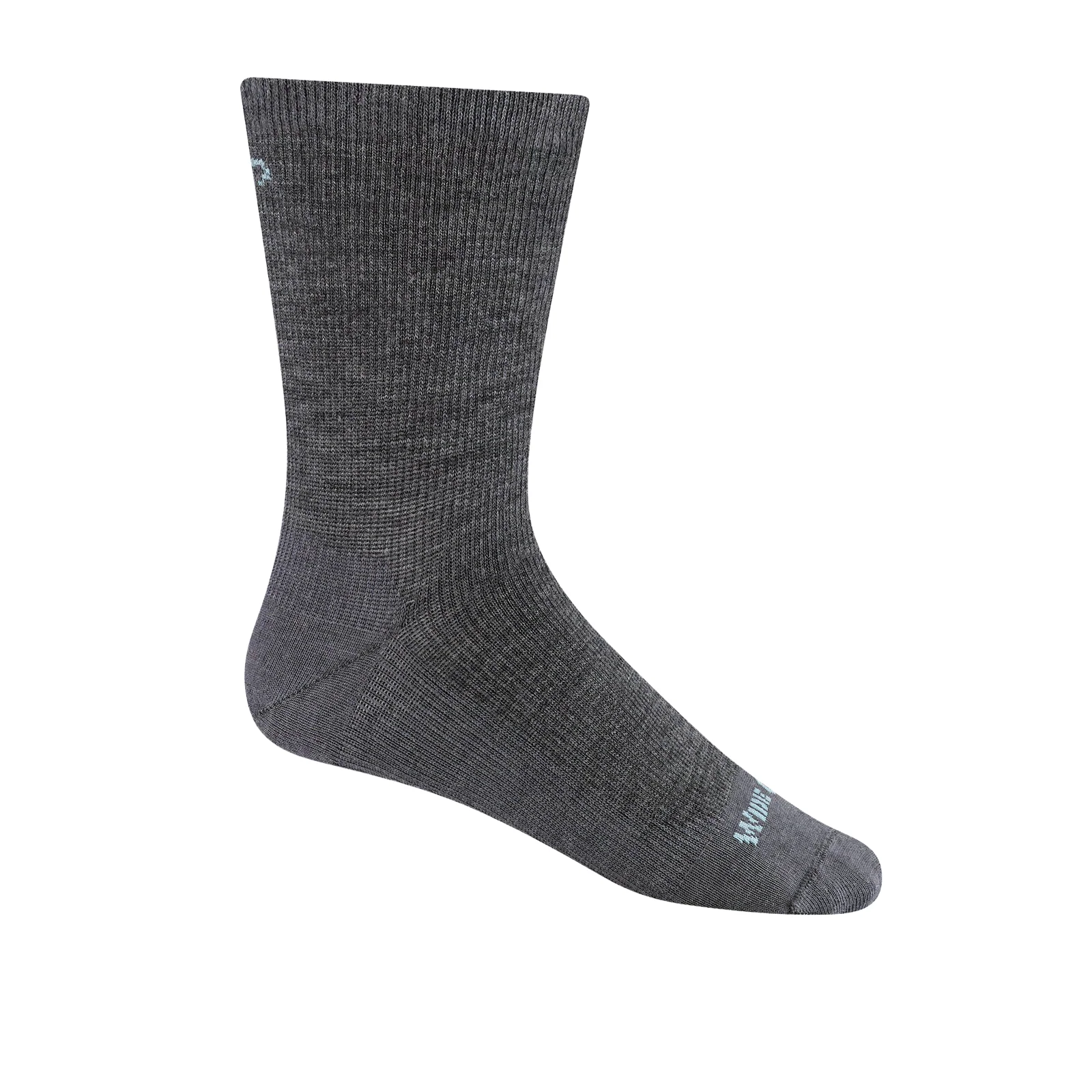 Wide Open Solid Basic Lightweight Crew Sock (Women) - Gray