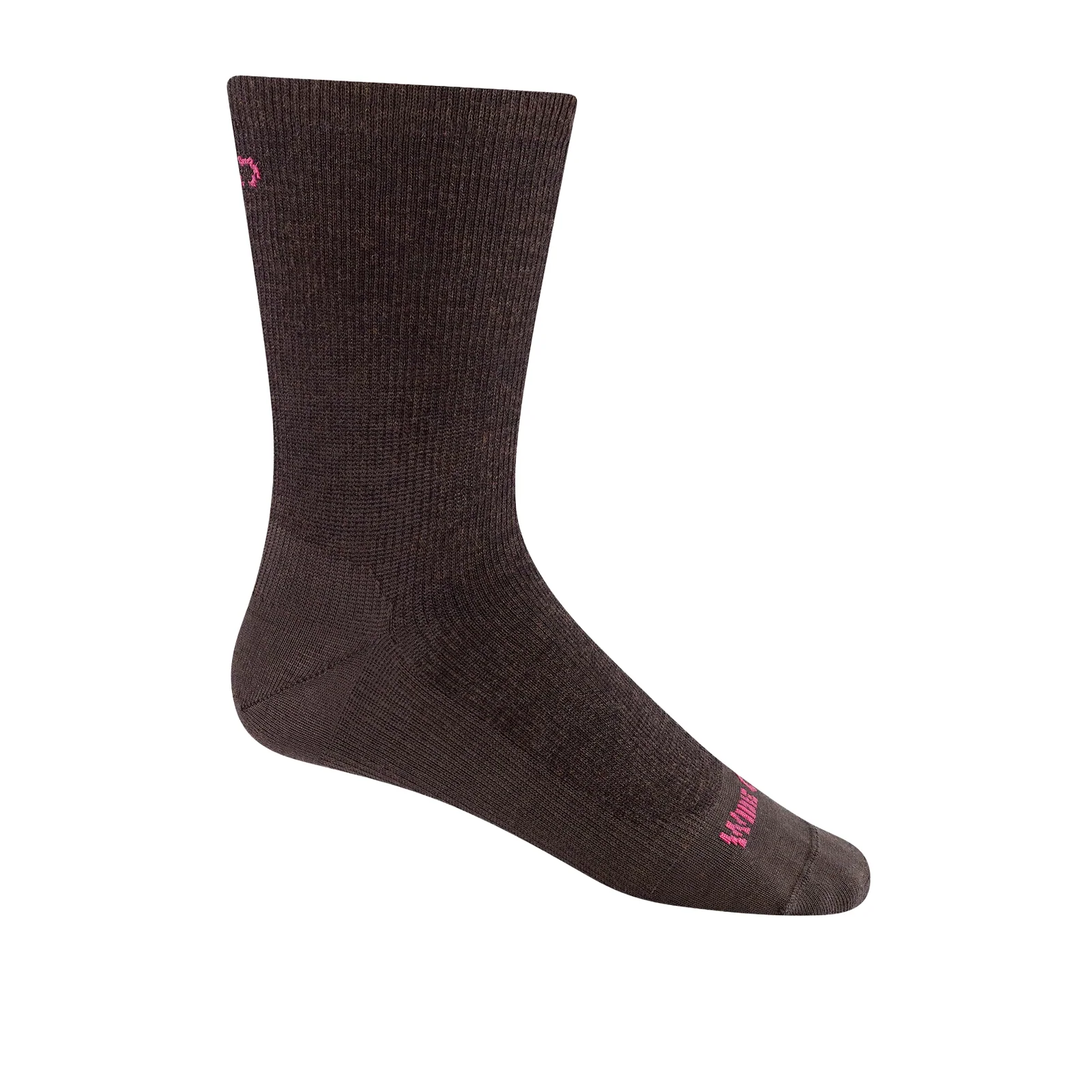 Wide Open Solid Basic Lightweight Crew Sock (Women) - Walnut
