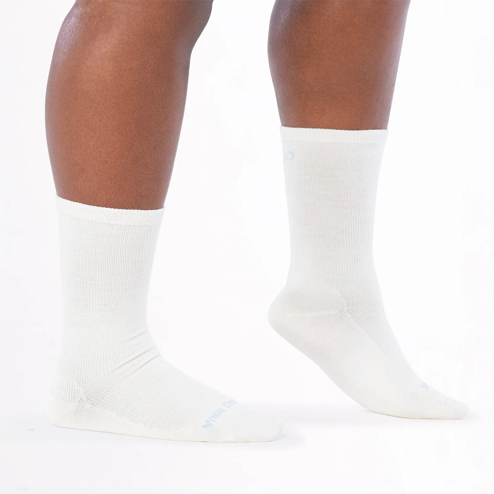 Wide Open Solid Basic Lightweight Crew Sock (Women) - White - Image 2