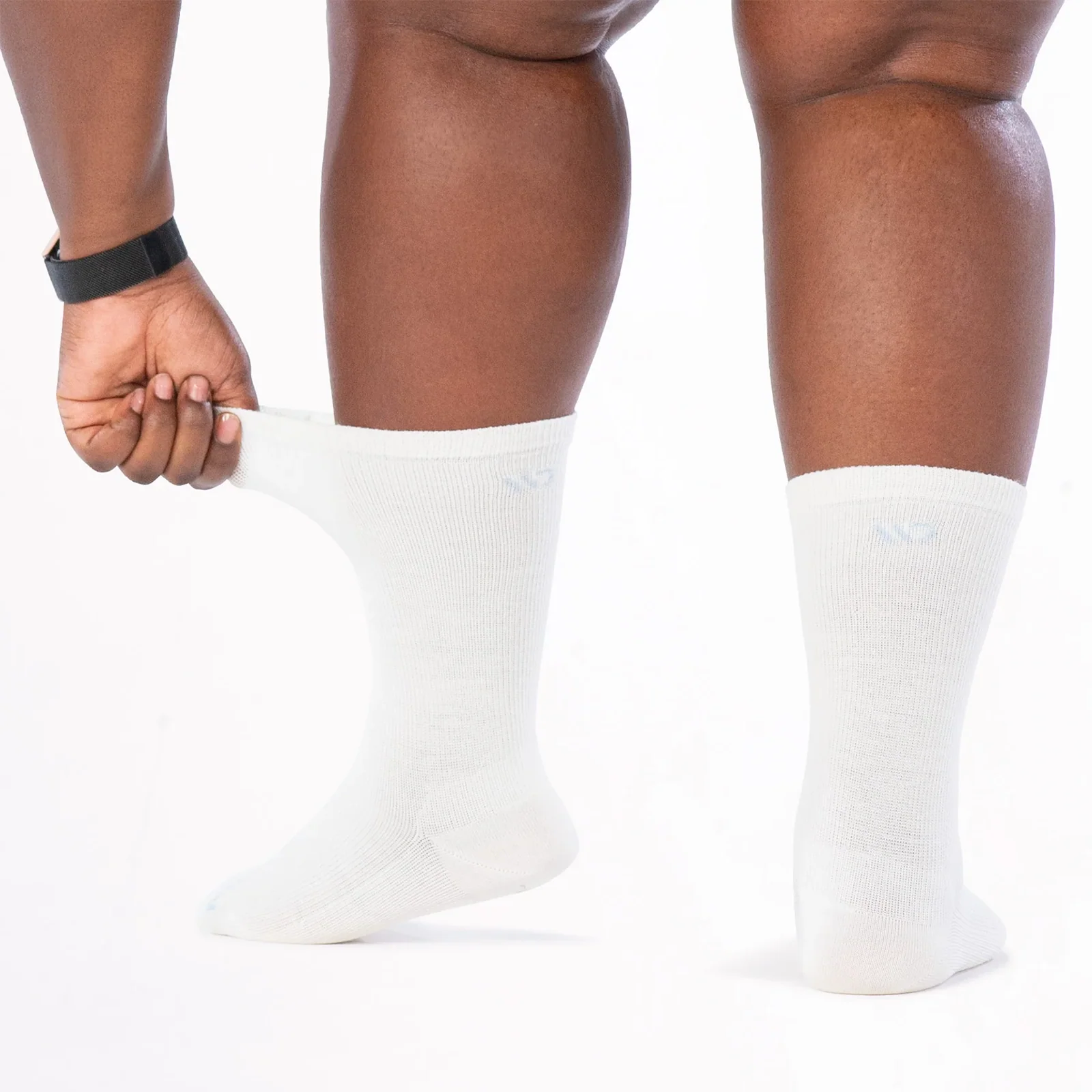 Wide Open Solid Basic Lightweight Crew Sock (Women) - White - Image 3