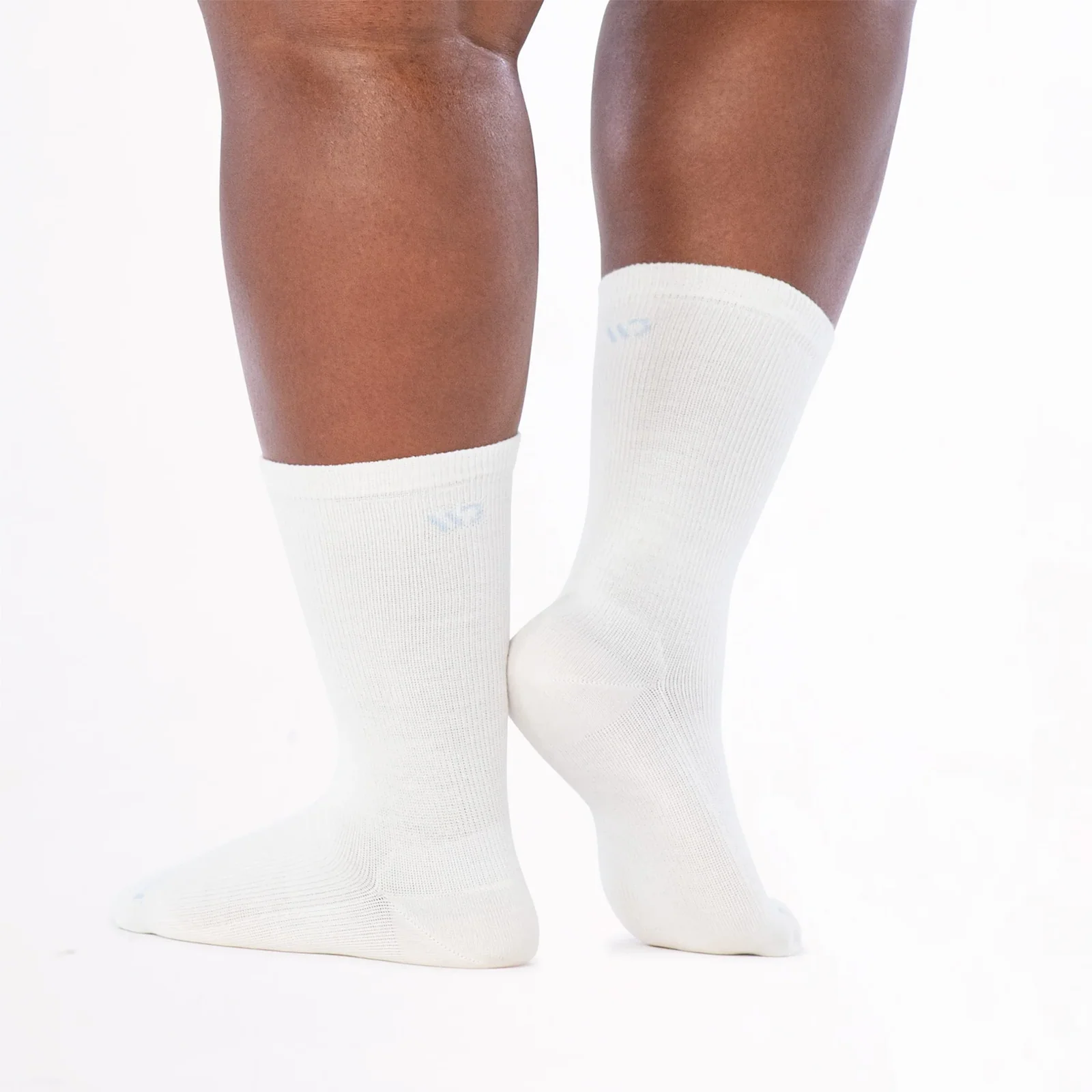 Wide Open Solid Basic Lightweight Crew Sock (Women) - White - Image 4