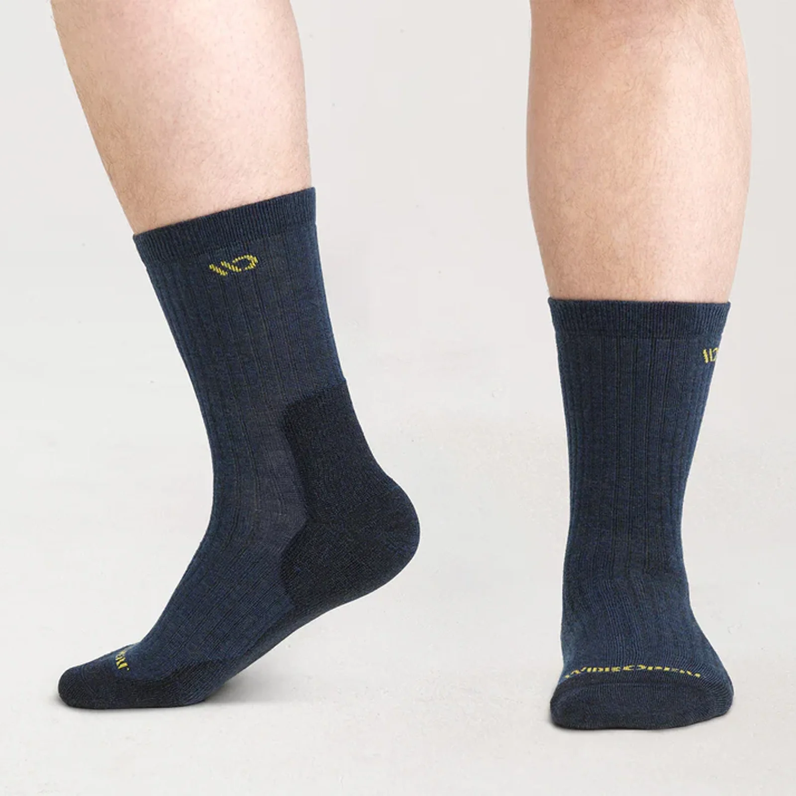 Wide Open Solid Cushioned Micro Crew Sock (Men) - Denim - Image 2
