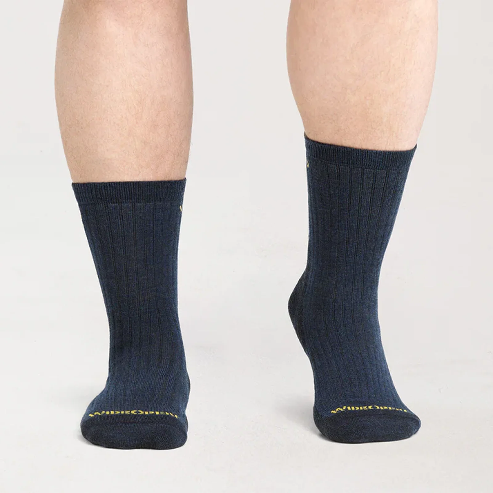 Wide Open Solid Cushioned Micro Crew Sock (Men) - Denim - Image 4