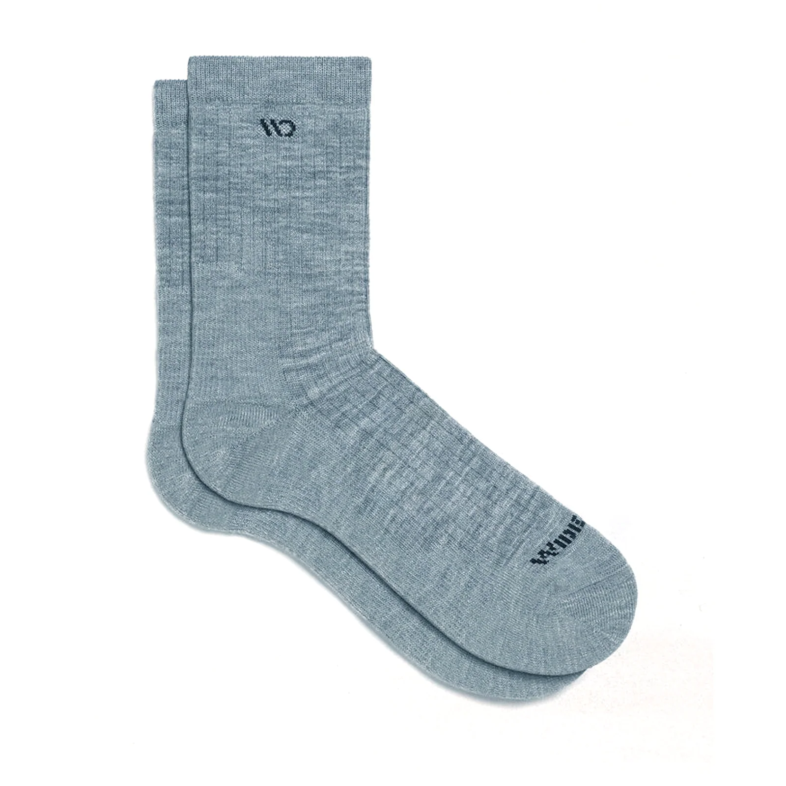 Wide Open Solid Cushioned Micro Crew Sock (Men) - Light Grey