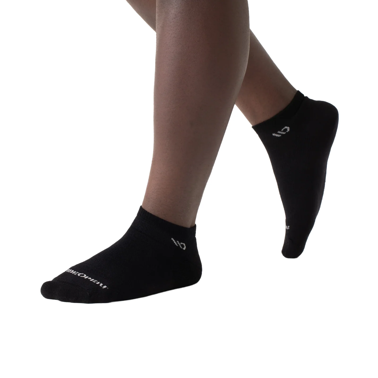 Wide Open Solid Cushioned No Show Sock (Men) - Black - Image 5