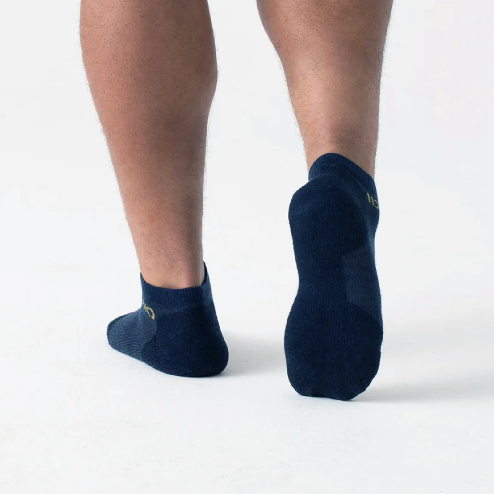 Wide Open Solid Cushioned No Show Sock (Men) - Denim - Image 4