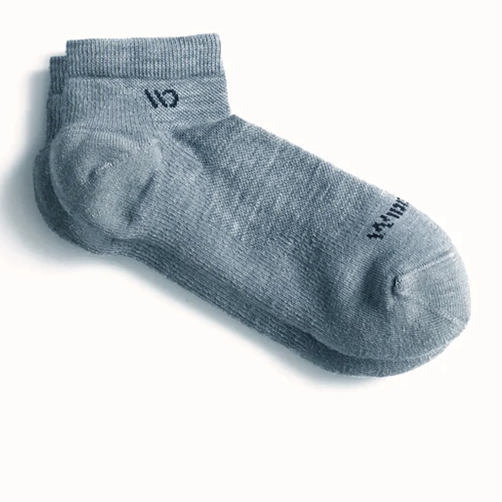 Wide Open Solid Cushioned No Show Sock (Men) - Light Grey