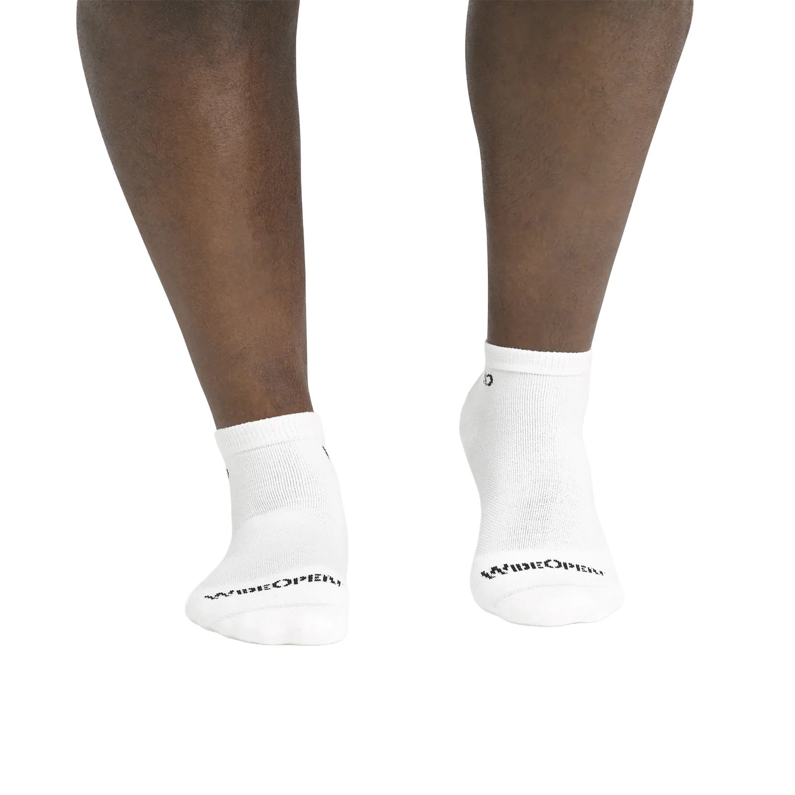 Wide Open Solid Cushioned No Show Sock (Men) - White - Image 2