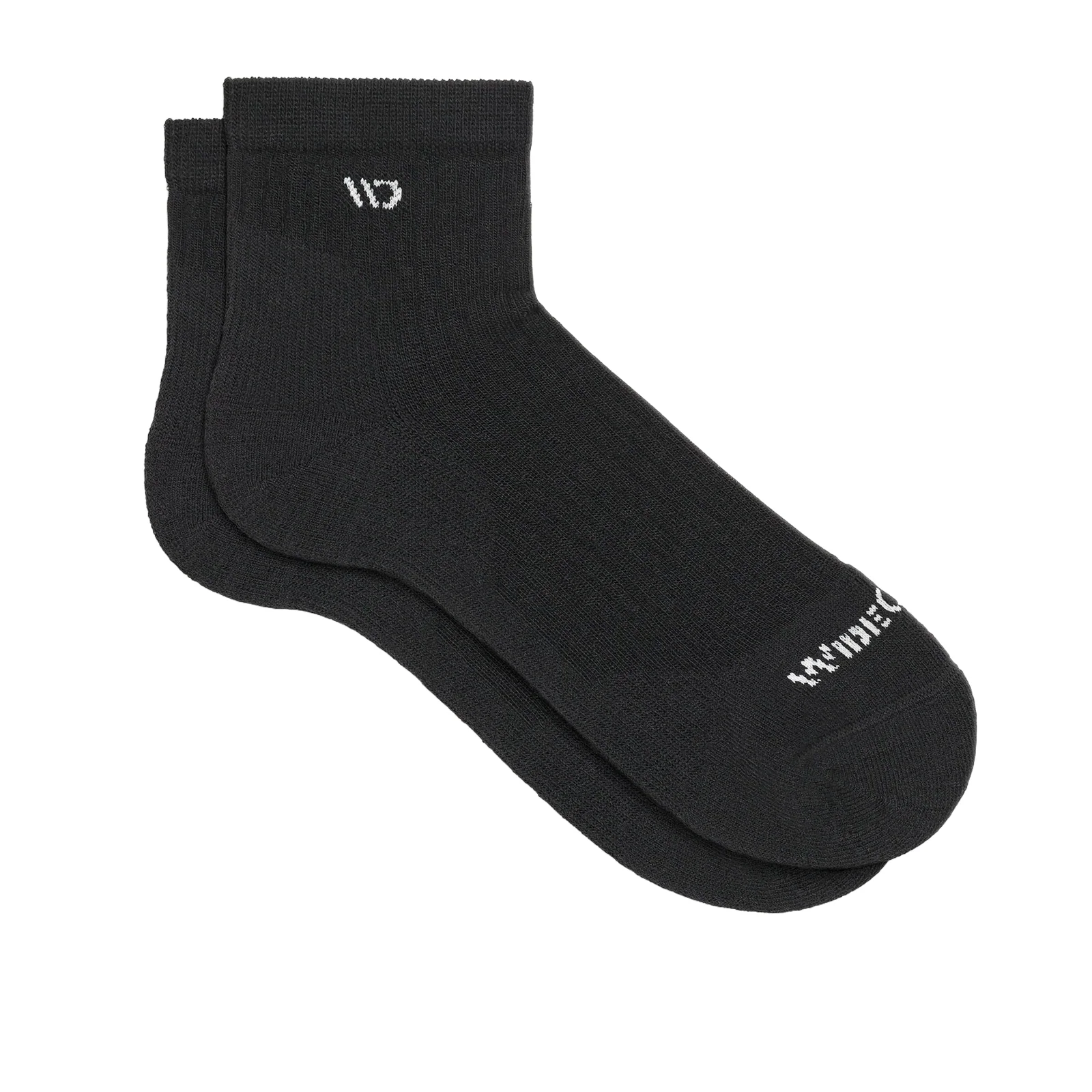 Wide Open Solid Cushioned Quarter Sock (Men) - Black