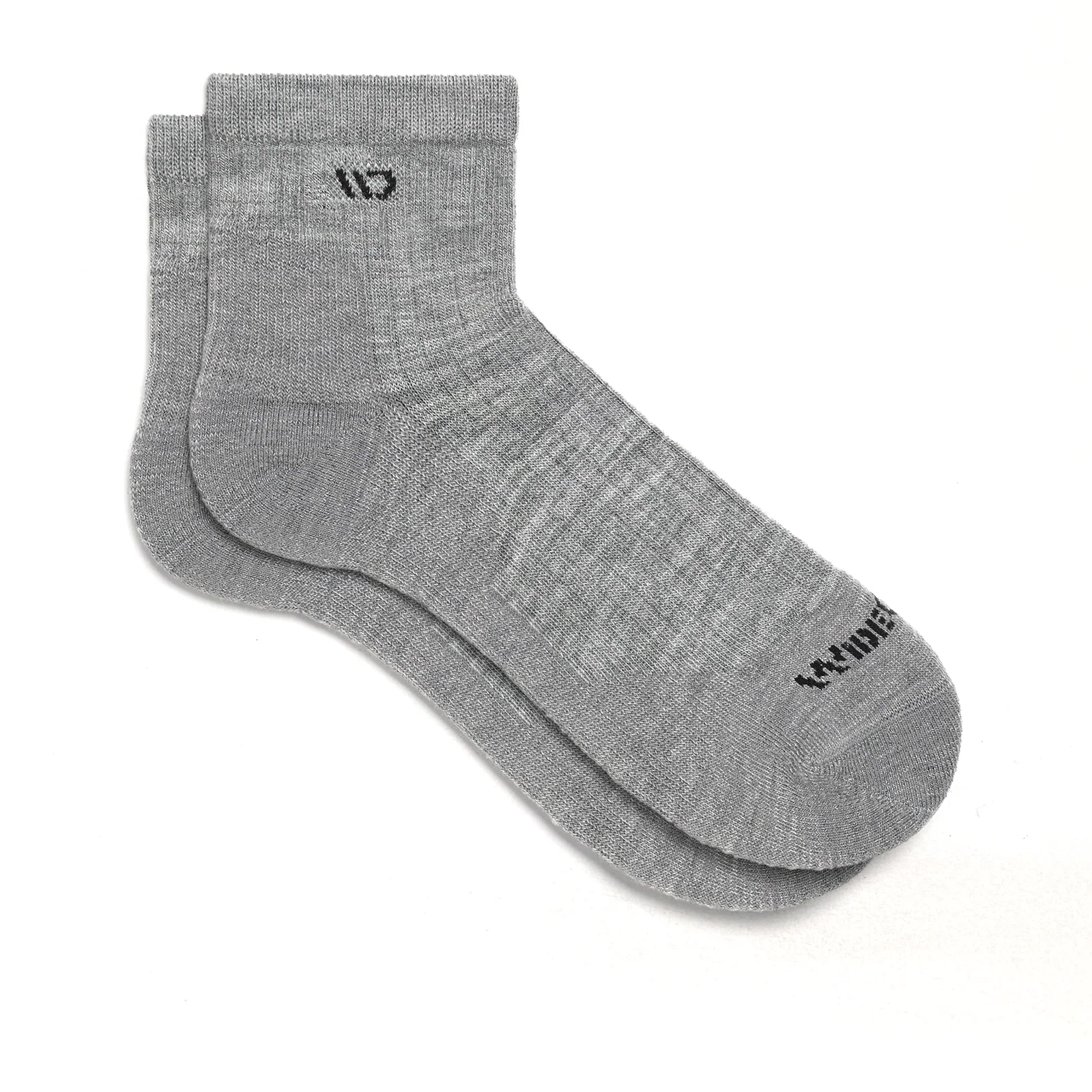 Wide Open Solid Cushioned Quarter Sock (Men) - Light Grey