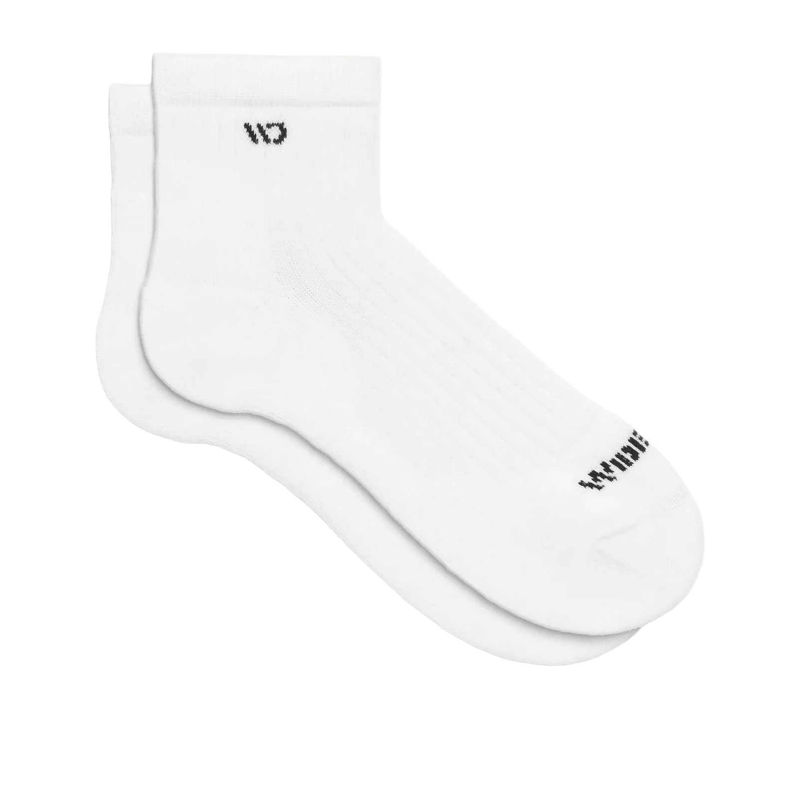 Wide Open Solid Cushioned Quarter Sock (Men) - White