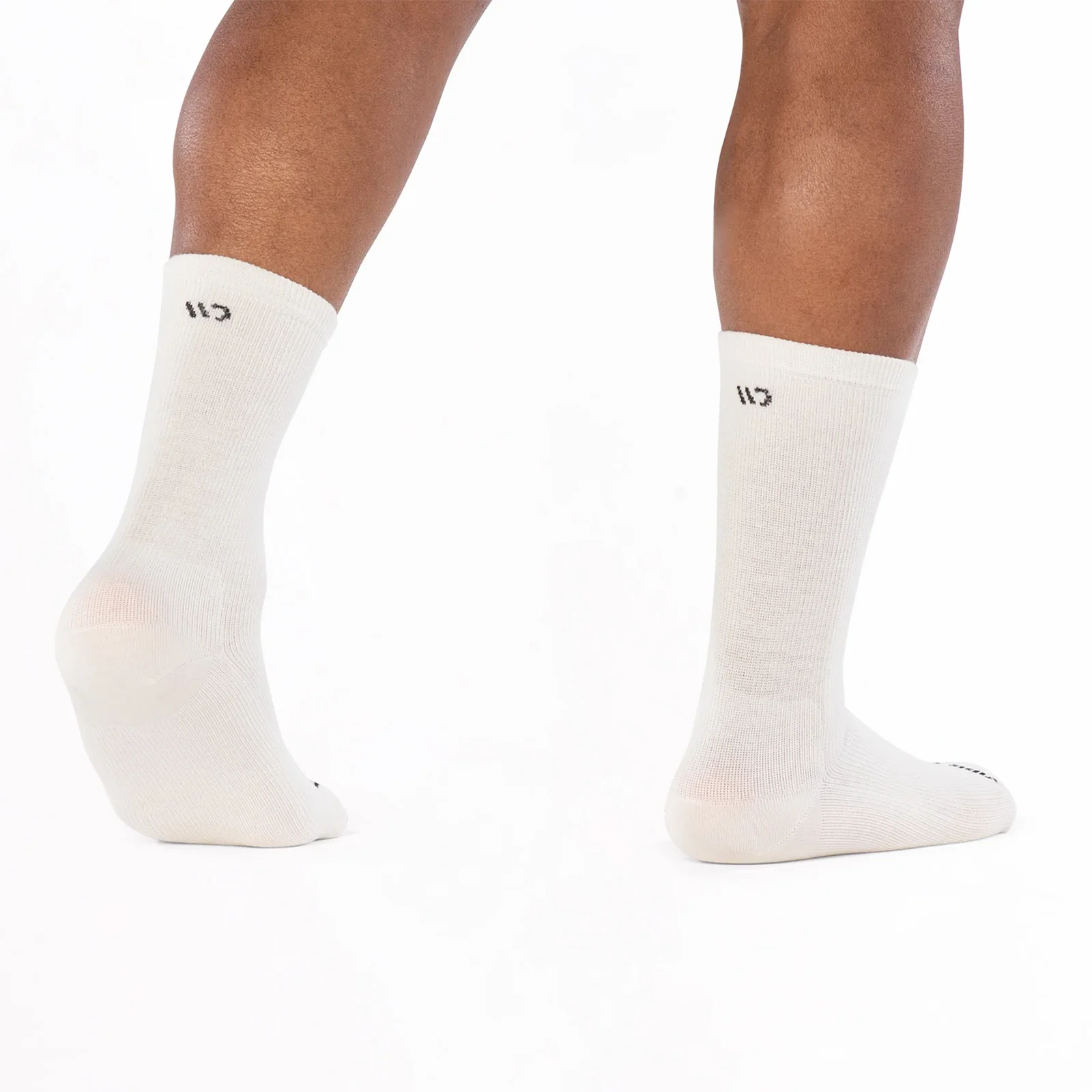 Wide Open Solid Lightweight Crew Sock (Men) - White - Image 4