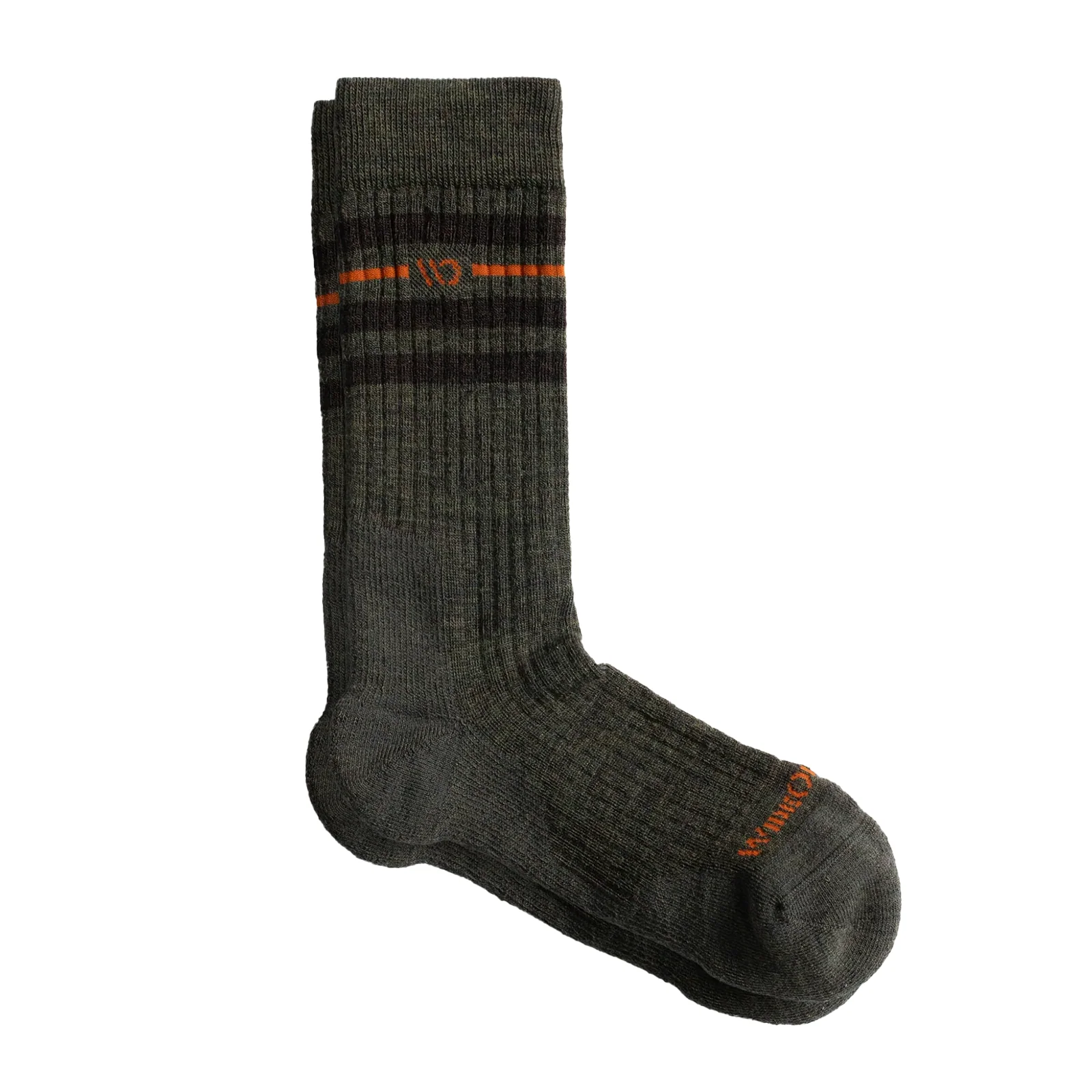 Wide Open Vintage Stripe Cushioned Crew Sock (Men) - Forest