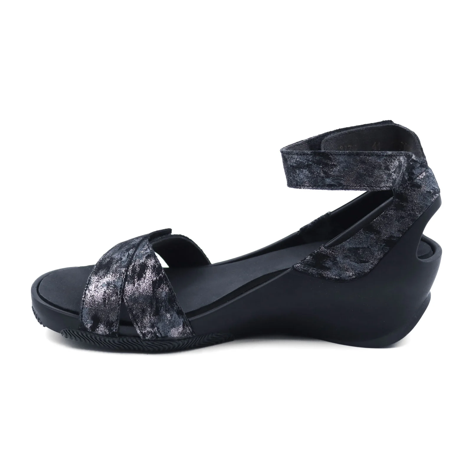 Wolky Era Wedge Sandal (Women) - Black Storm Suede - Image 2