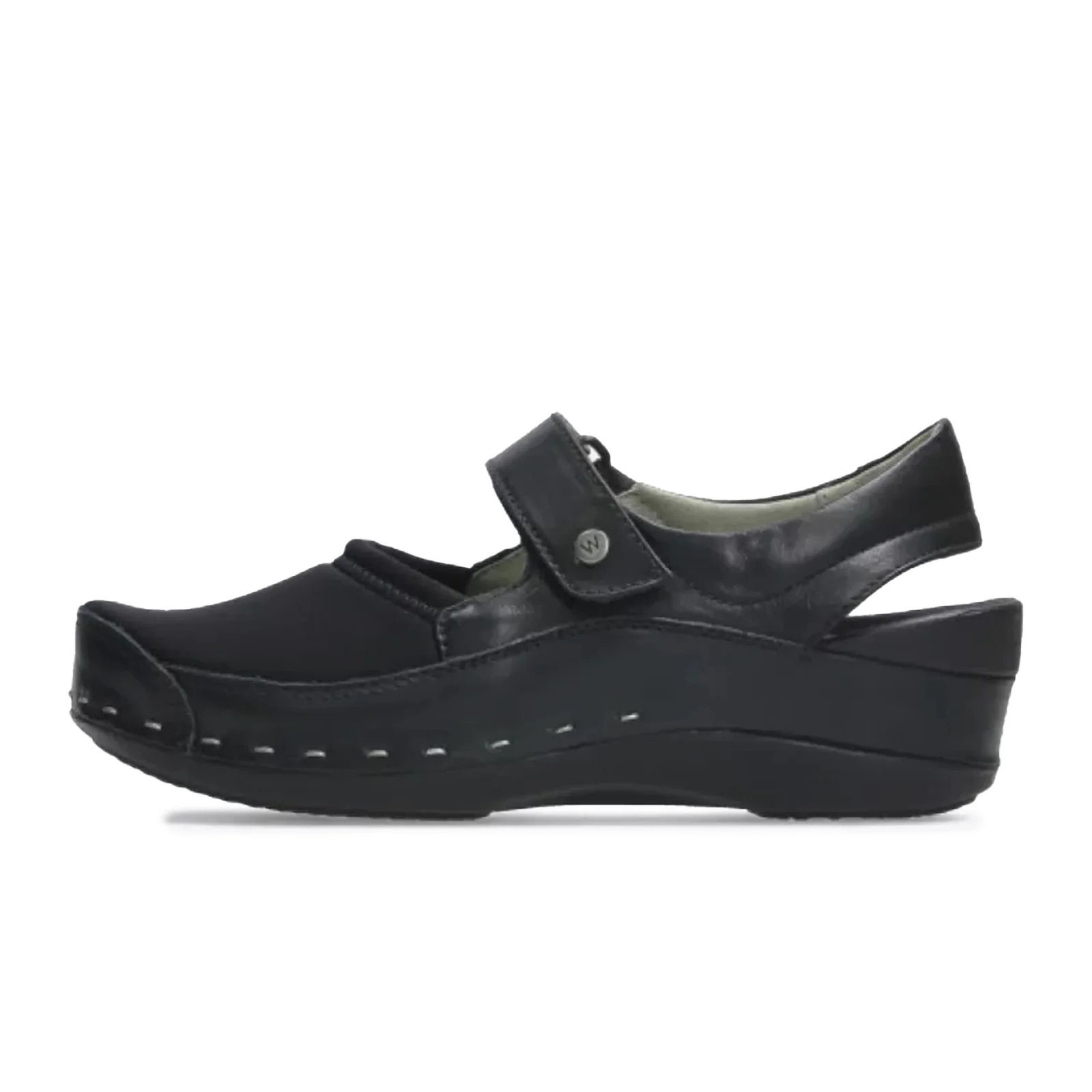 Wolky Strap-Cloggy (Women) - Black Lycra Smooth - Image 2