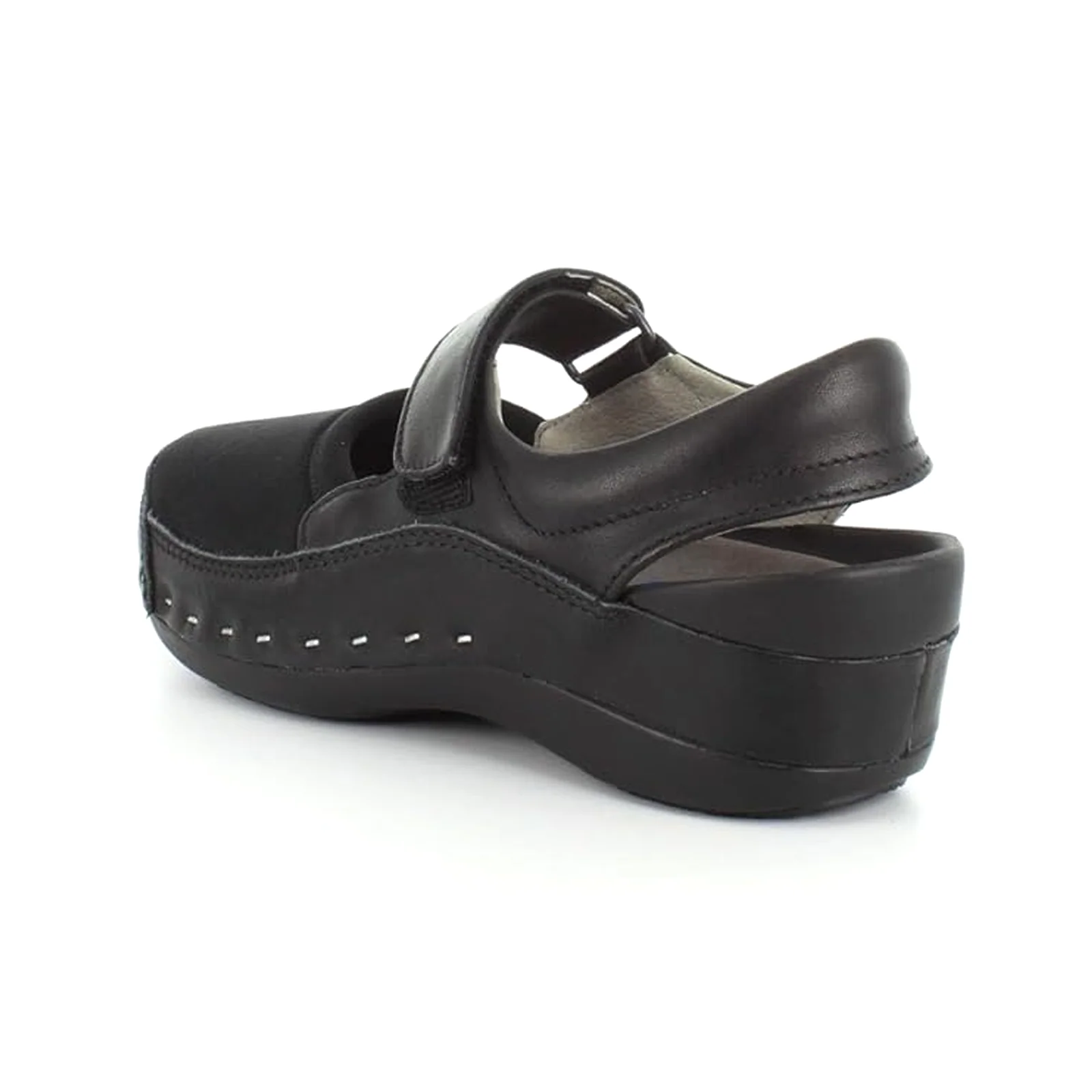 Wolky Strap-Cloggy (Women) - Black Lycra Smooth - Image 3